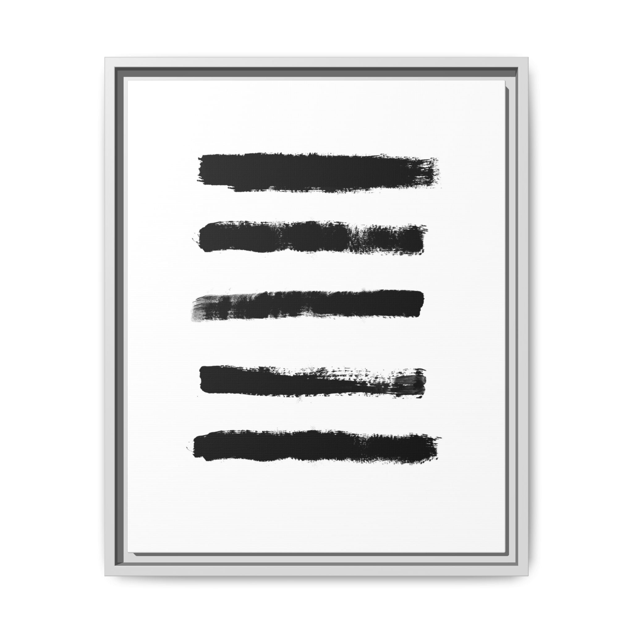 Obsidian Silence Strokes - Framed