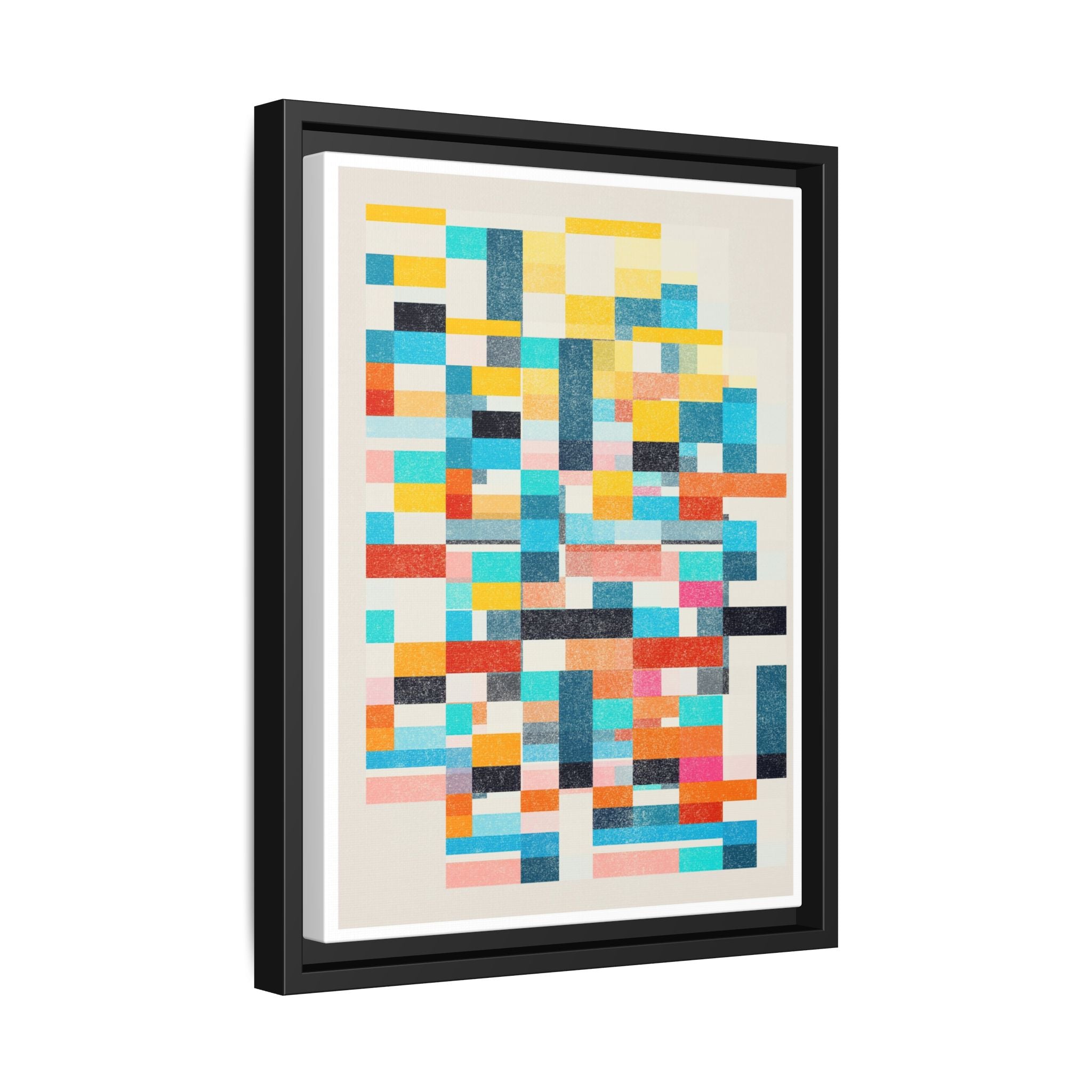 Chromatic Grid Reverie - Framed