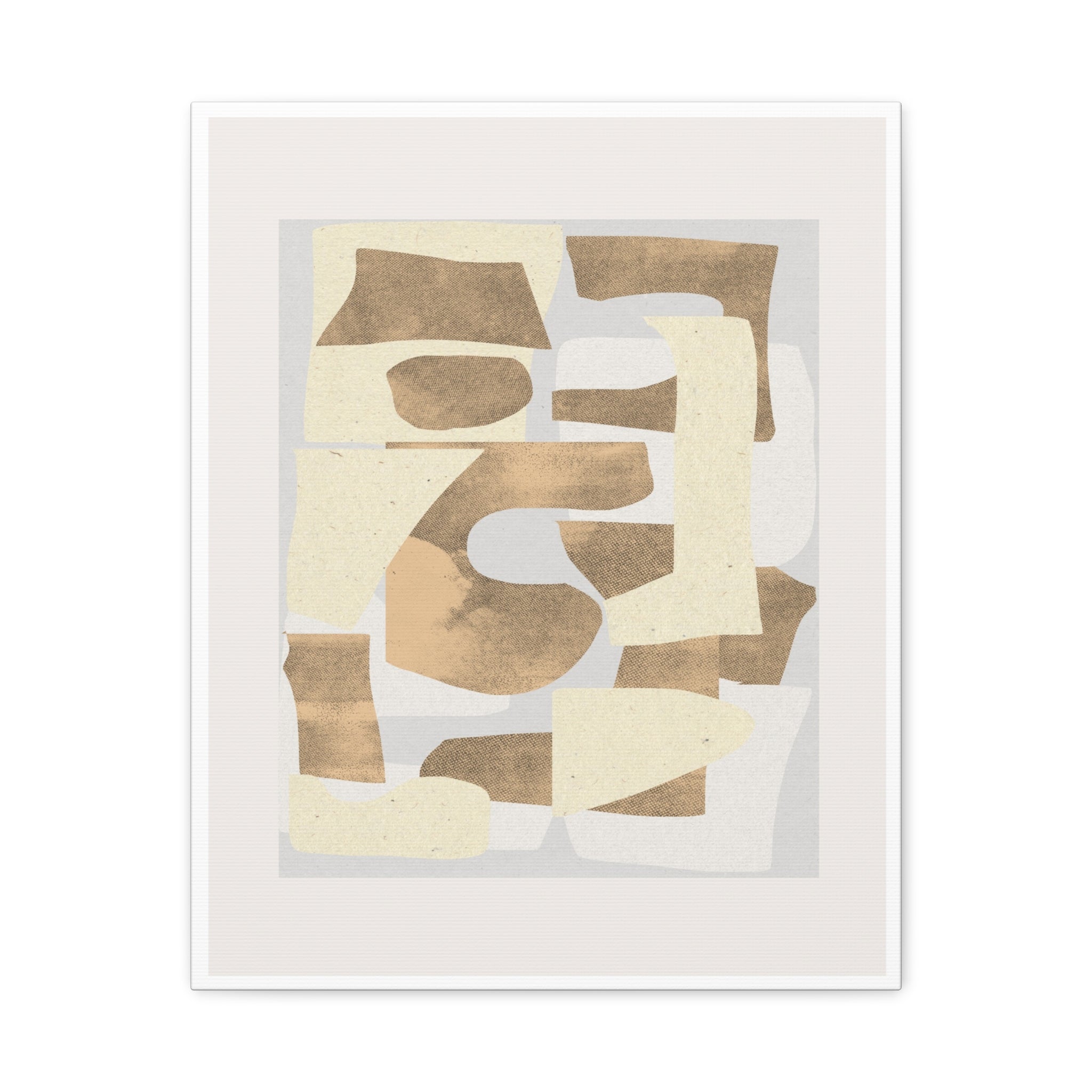 Sandstone Echo Collage Forms - Canvas