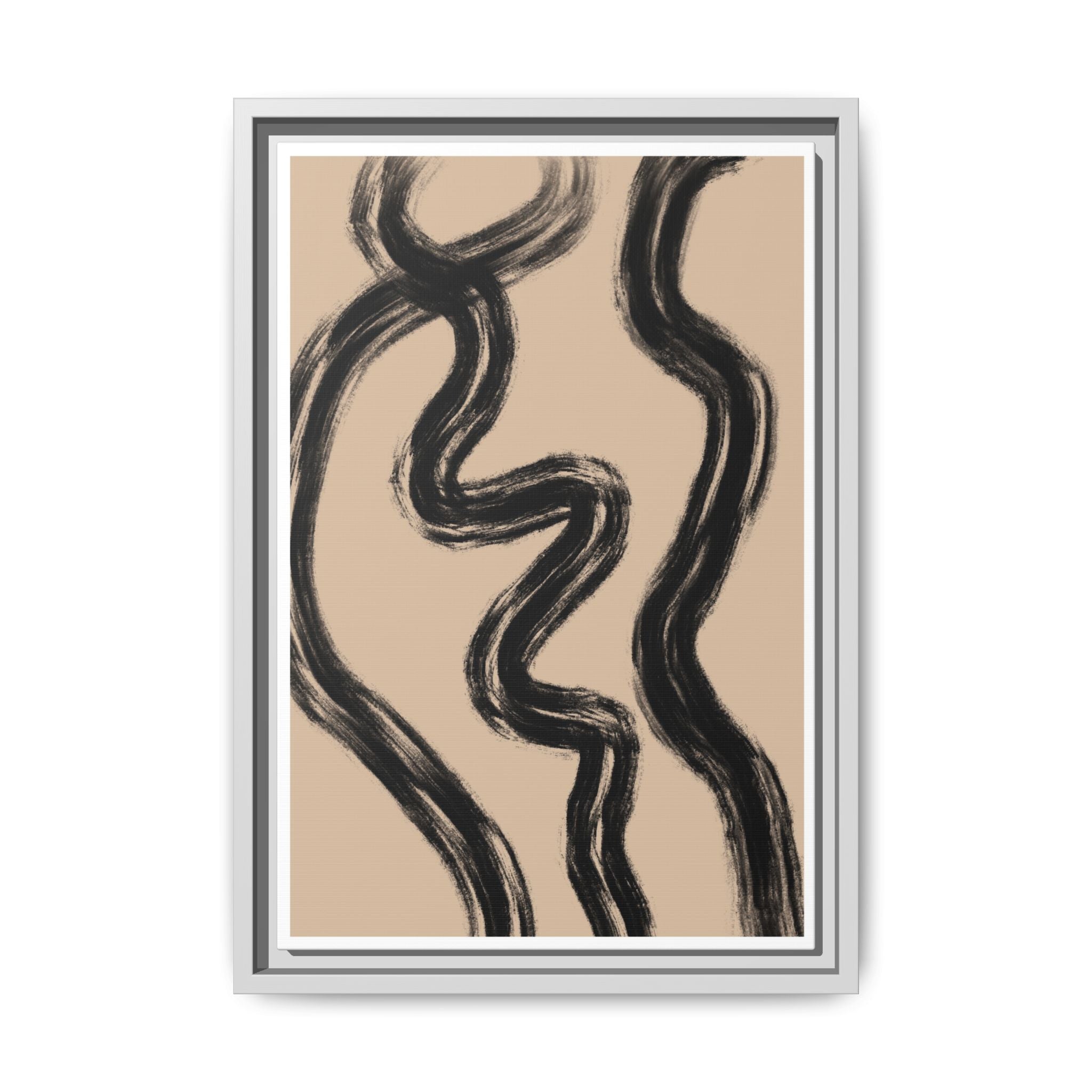 Midnight Current Lines - Framed