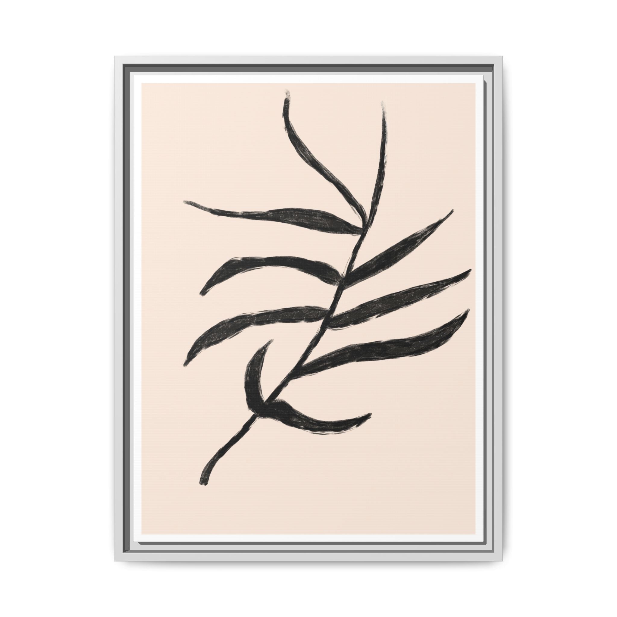 Ebony Frond Drift - Framed