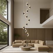 Crystal 10 Heads Staircase Chandelier
