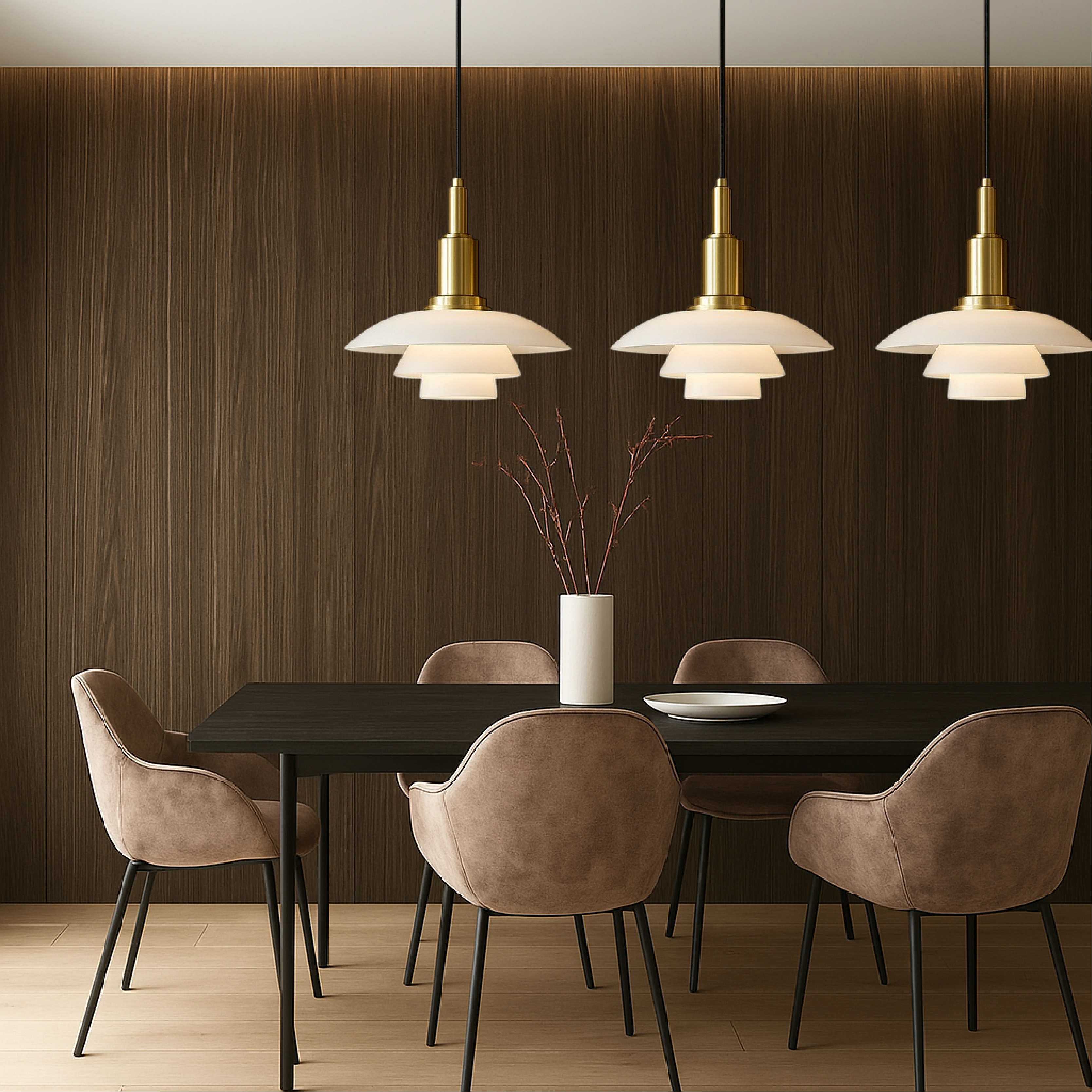 2 3 Head Danish Designer Pendant Light