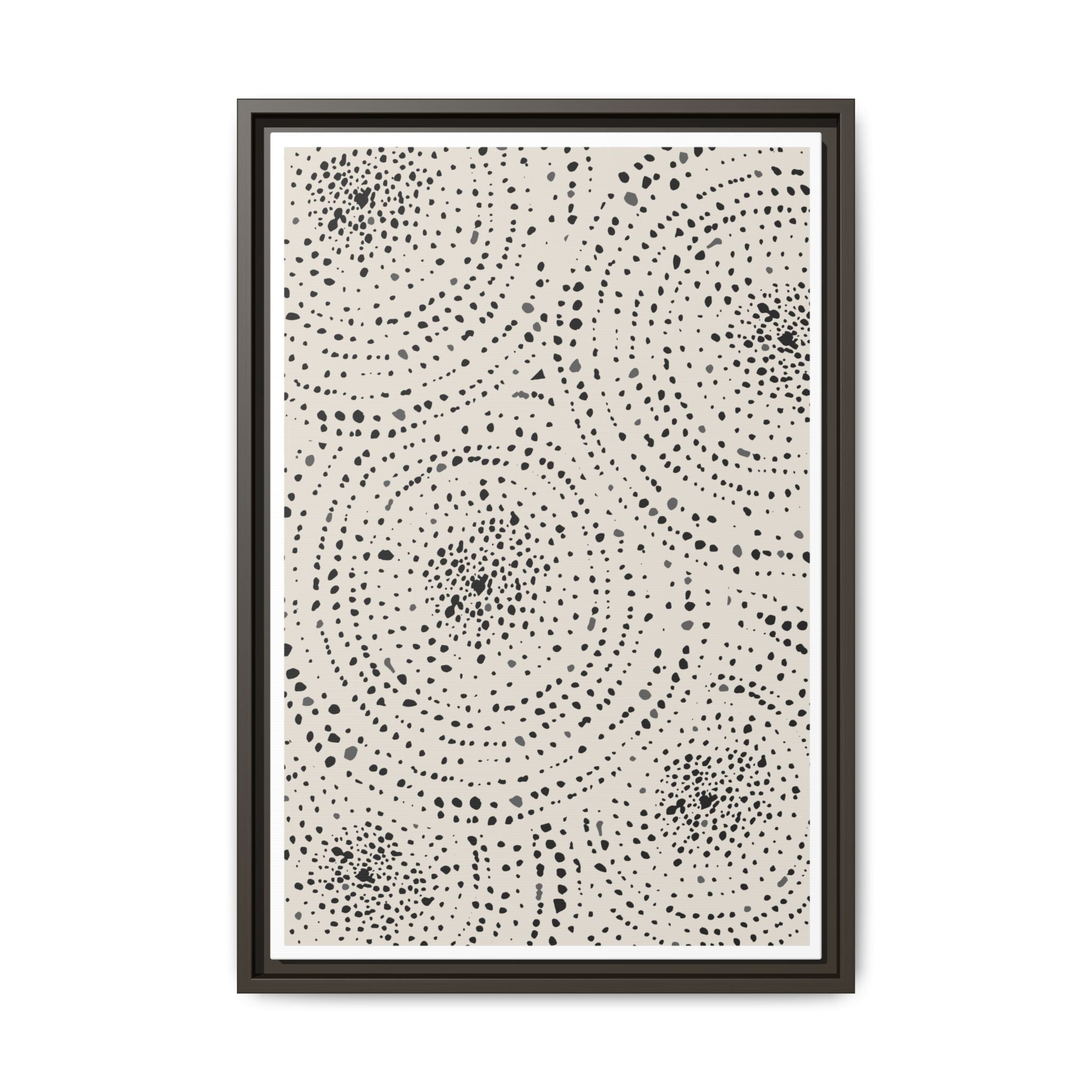 Celestial Pebble Drift Patterns - Framed
