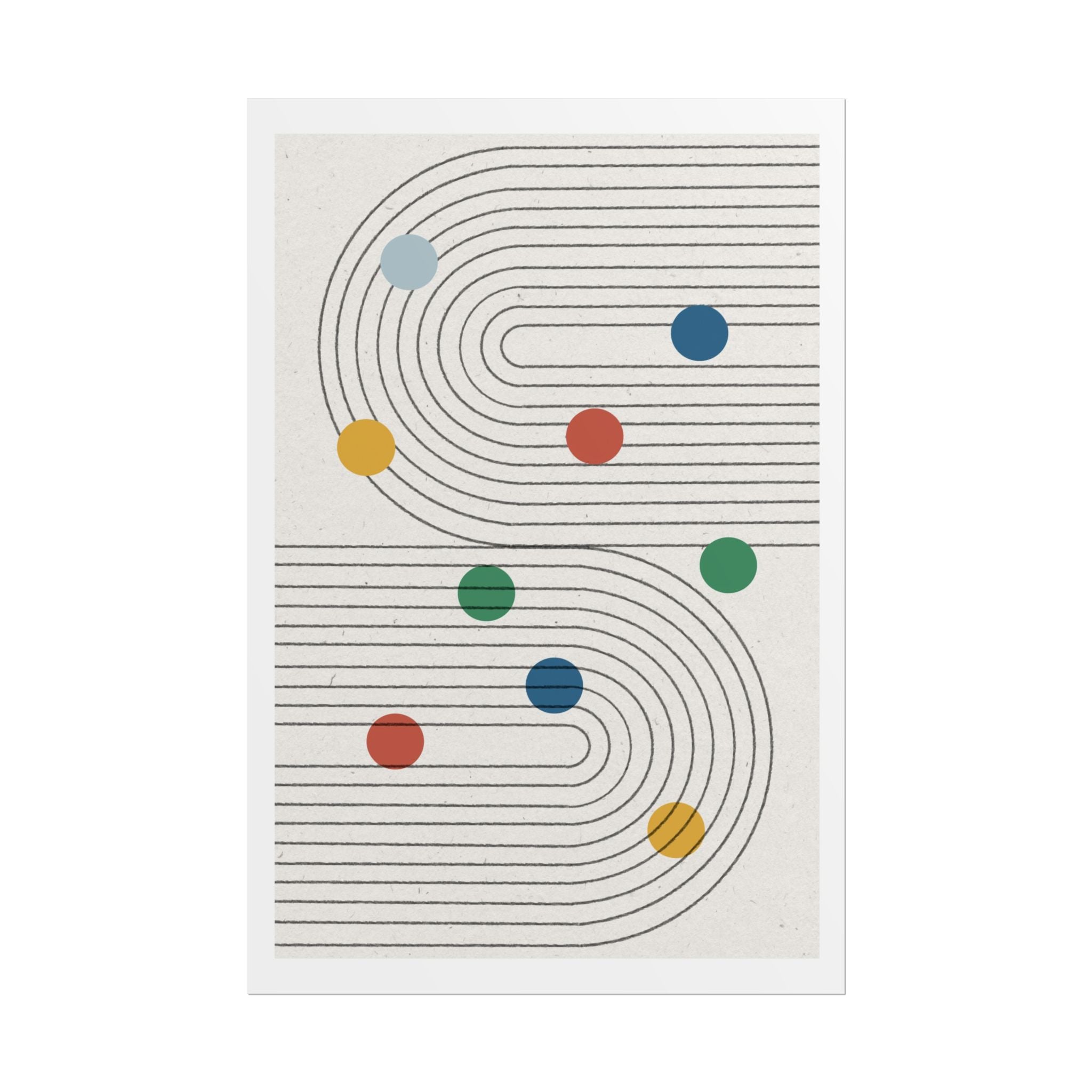 Retro Orbit Pathways - Poster