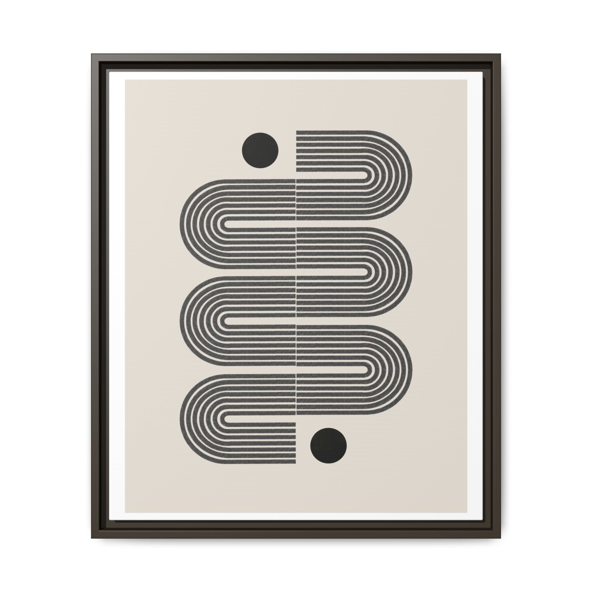 Midnight Circuit Flow - Framed