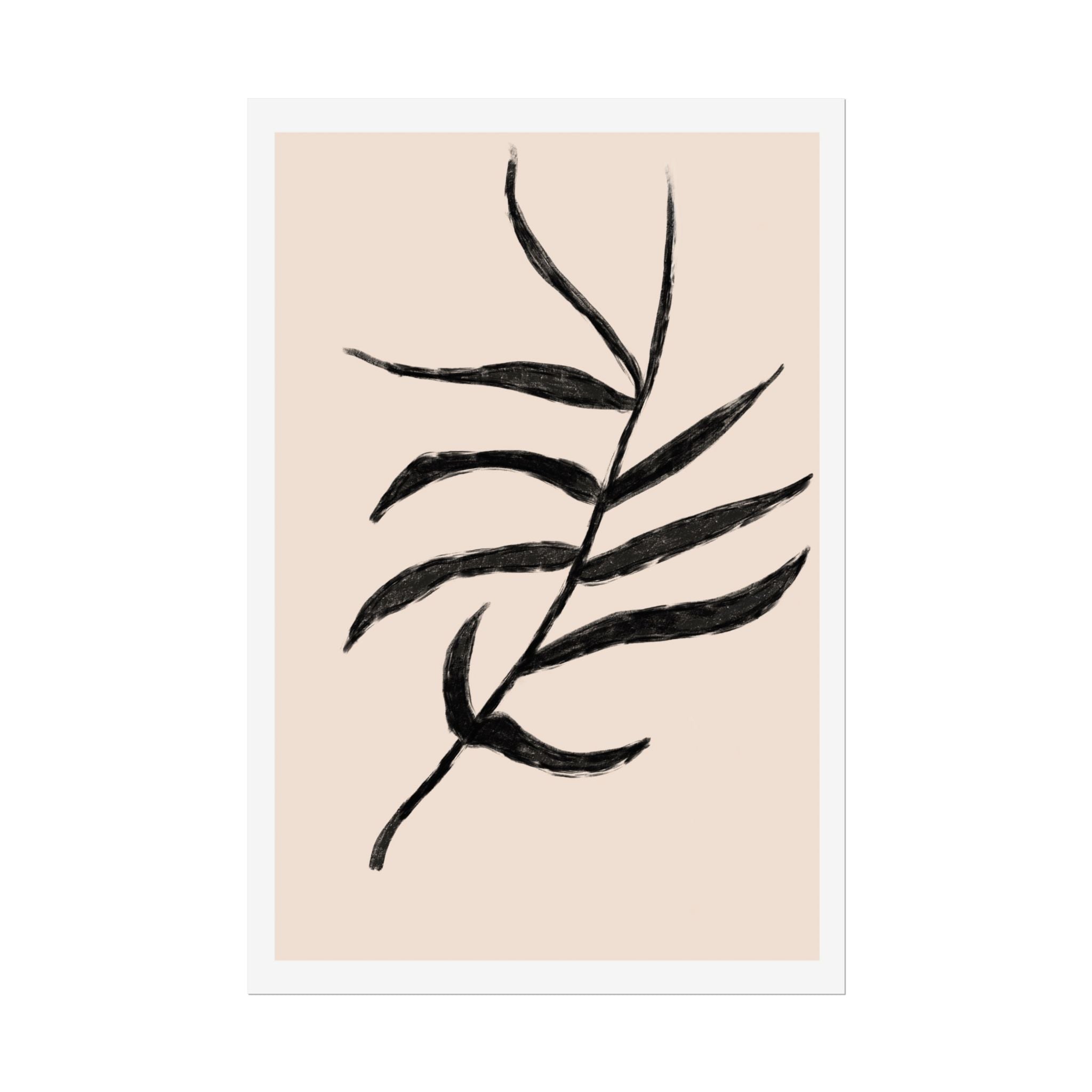 Ebony Frond Drift - Poster