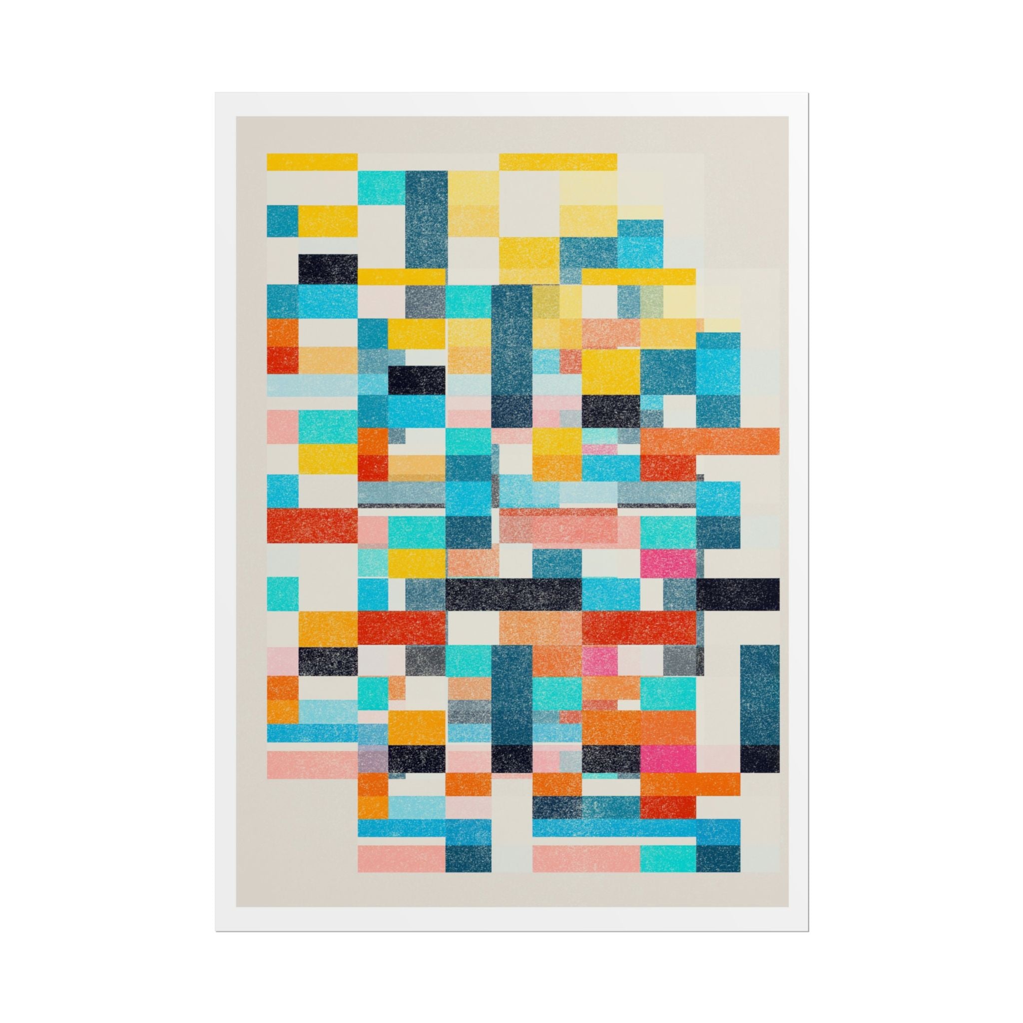 Chromatic Grid Reverie - Poster