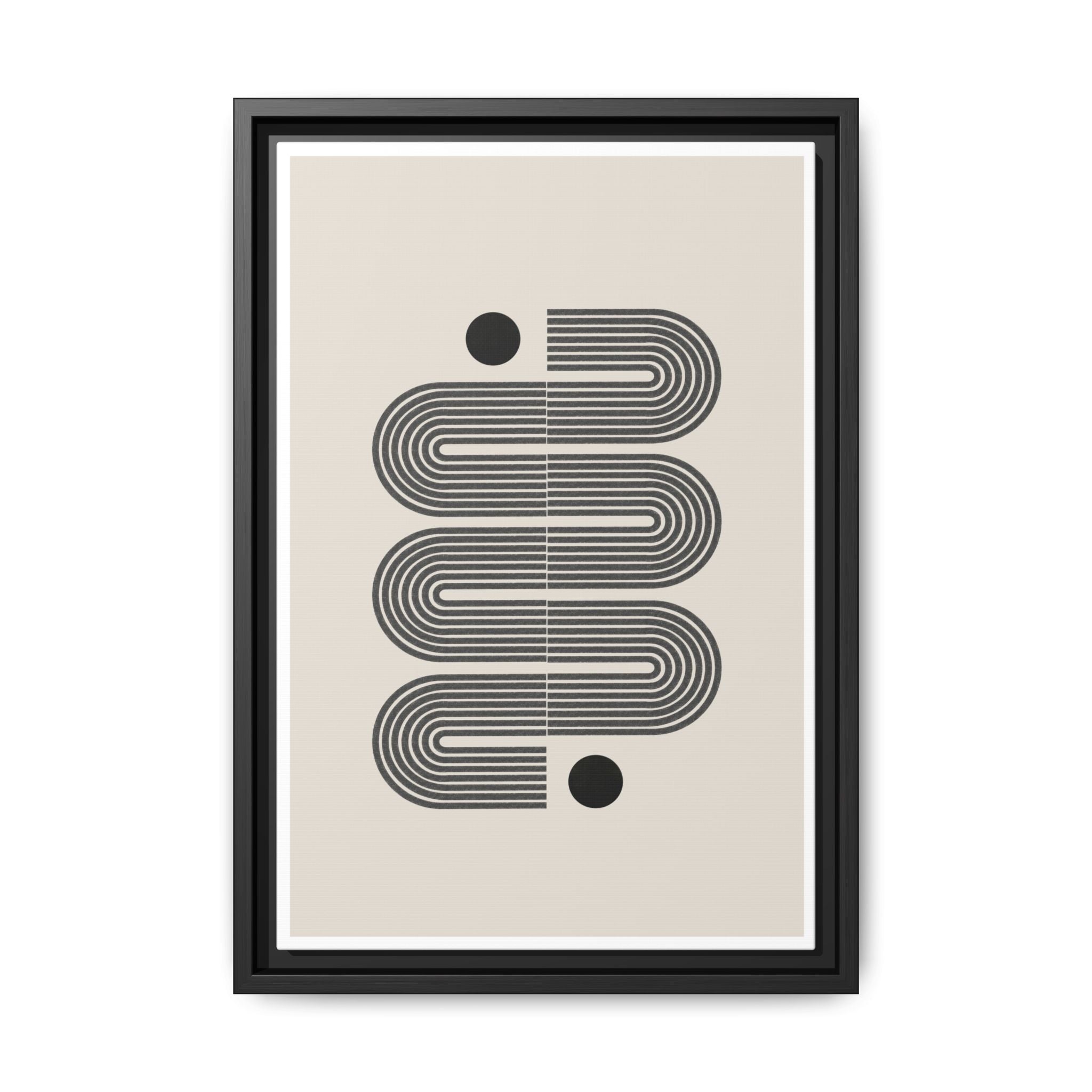 Midnight Circuit Flow - Framed