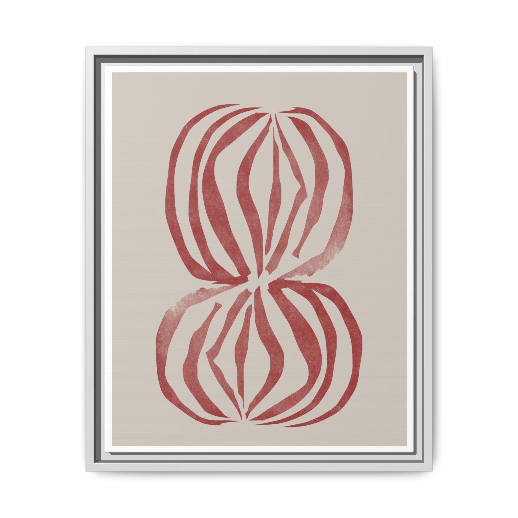 Crimson Petal Echoes - Framed