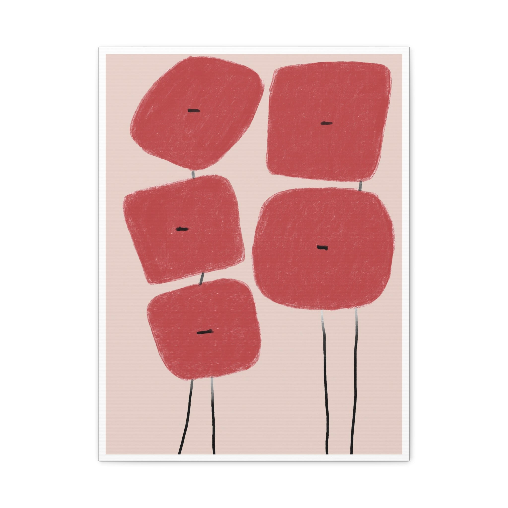 Crimson Quiet Balance - Canvas