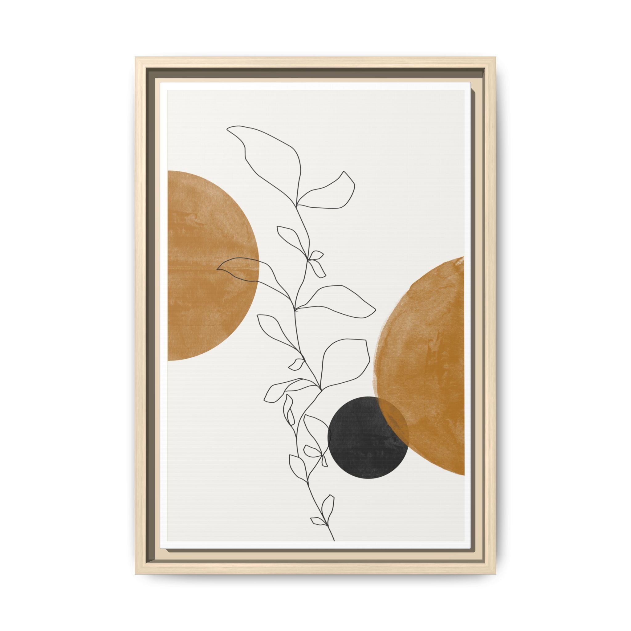 Amber Botanical Drift - Framed