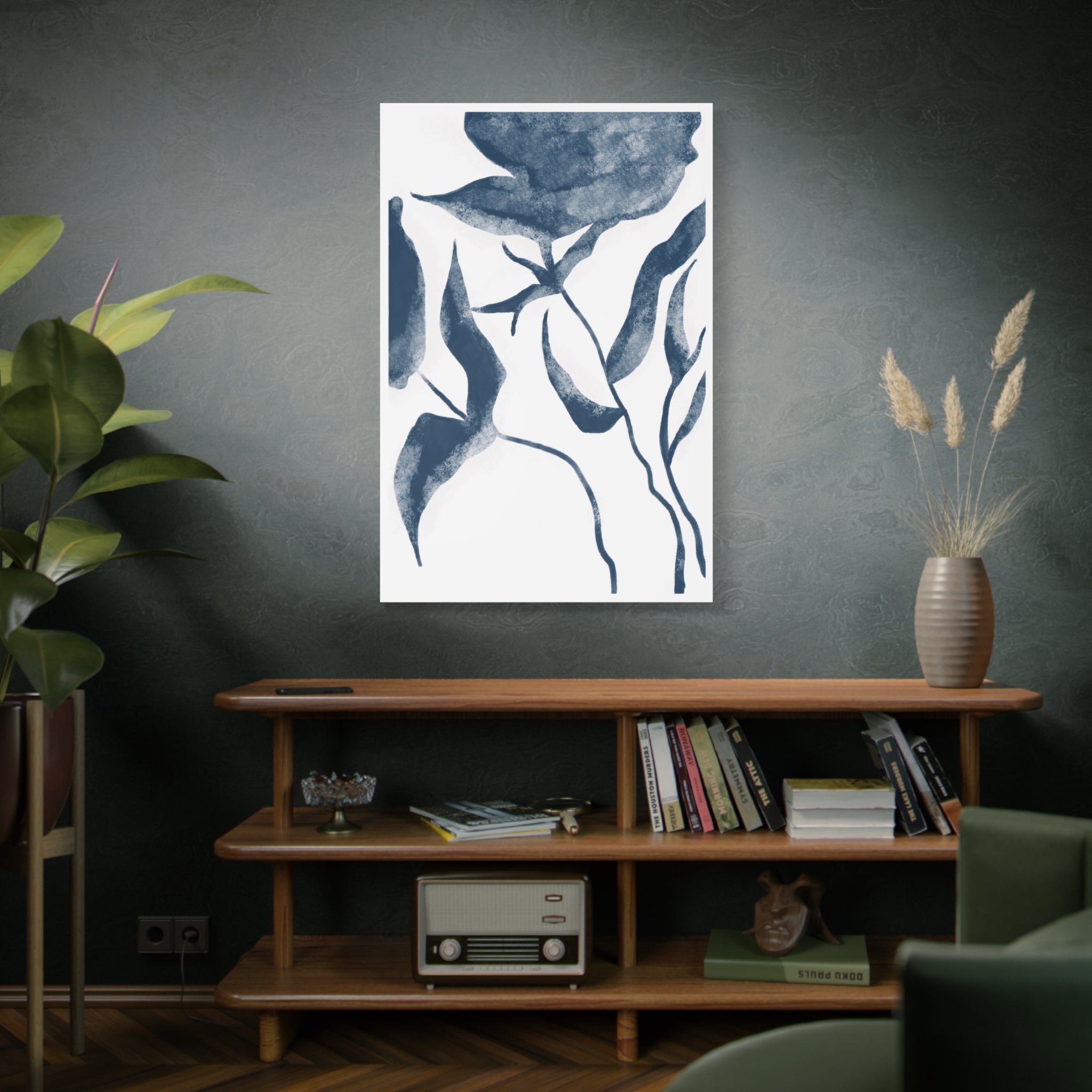 Indigo Bloom Reverie - Canvas