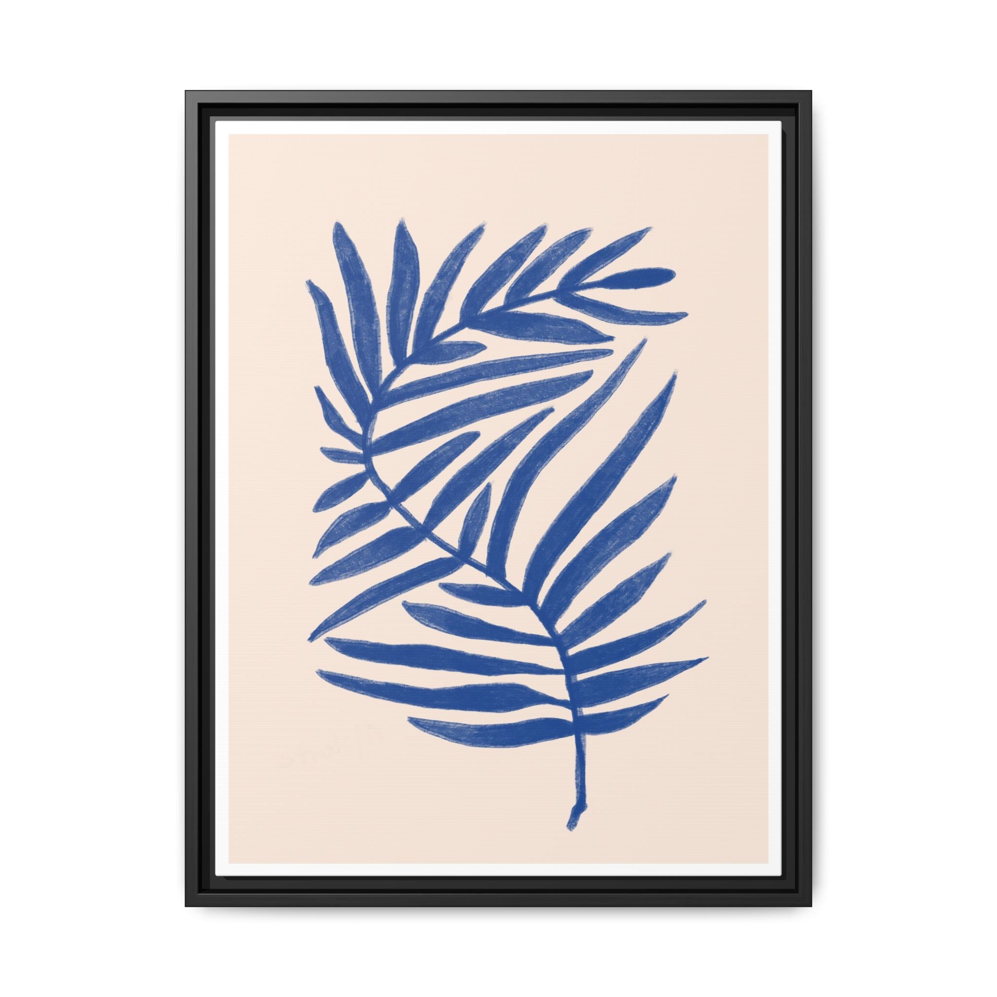 Sapphire Frond Harmony - Framed