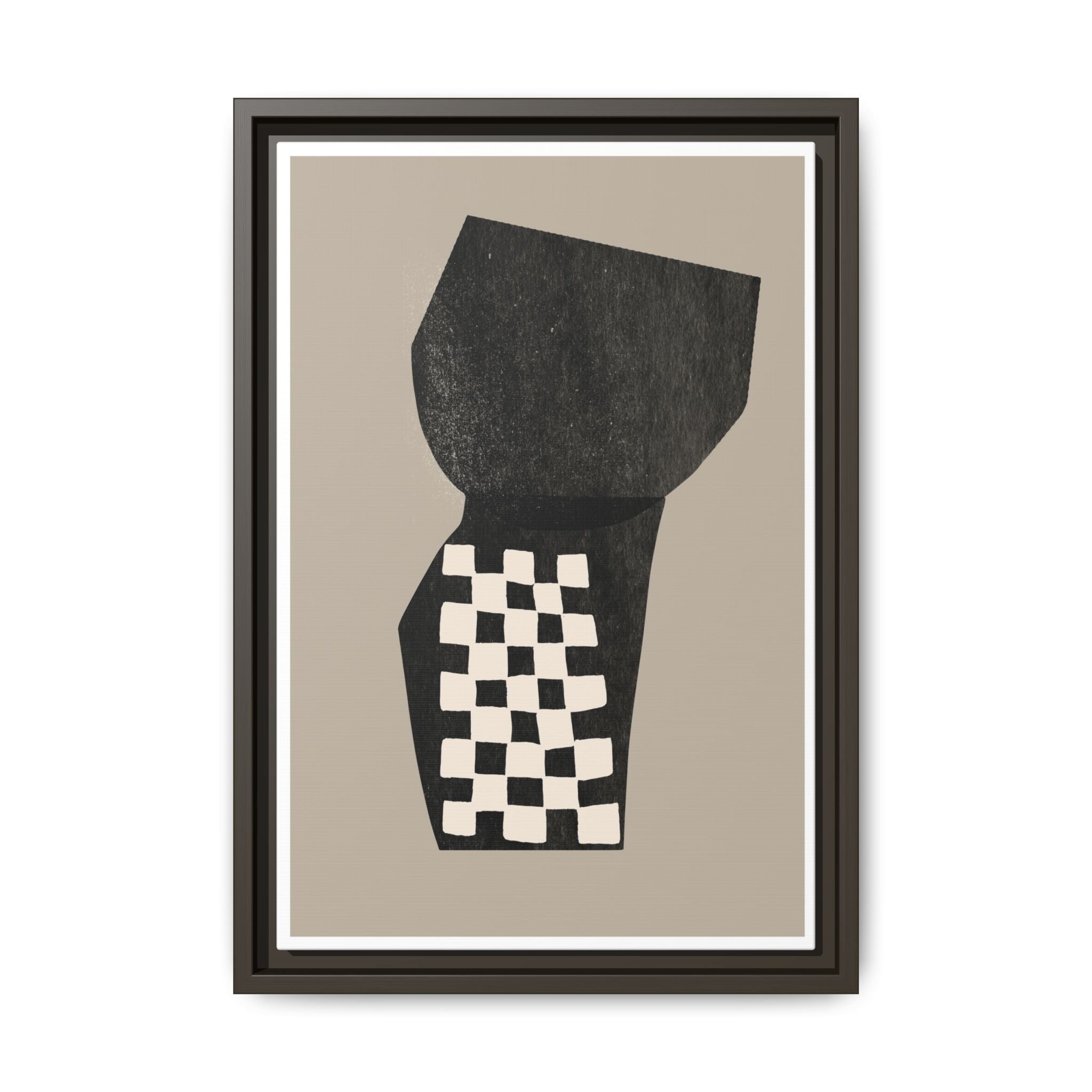 Noir Mosaic Form Balance - Framed