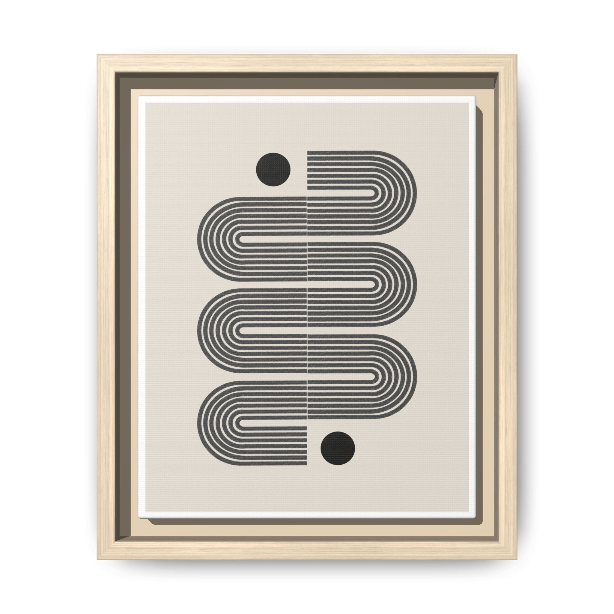 Midnight Circuit Flow - Framed