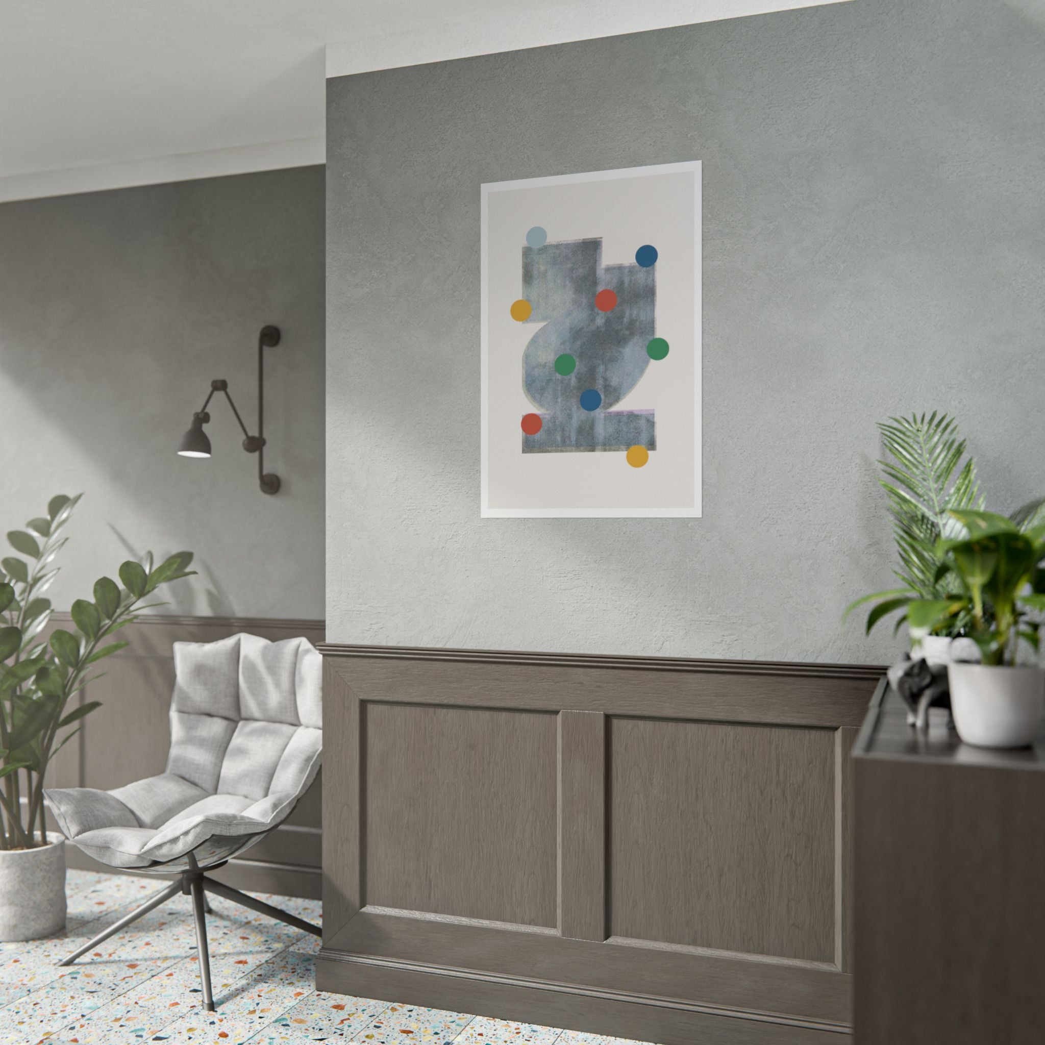 Muted Geometry Reverie - Poster