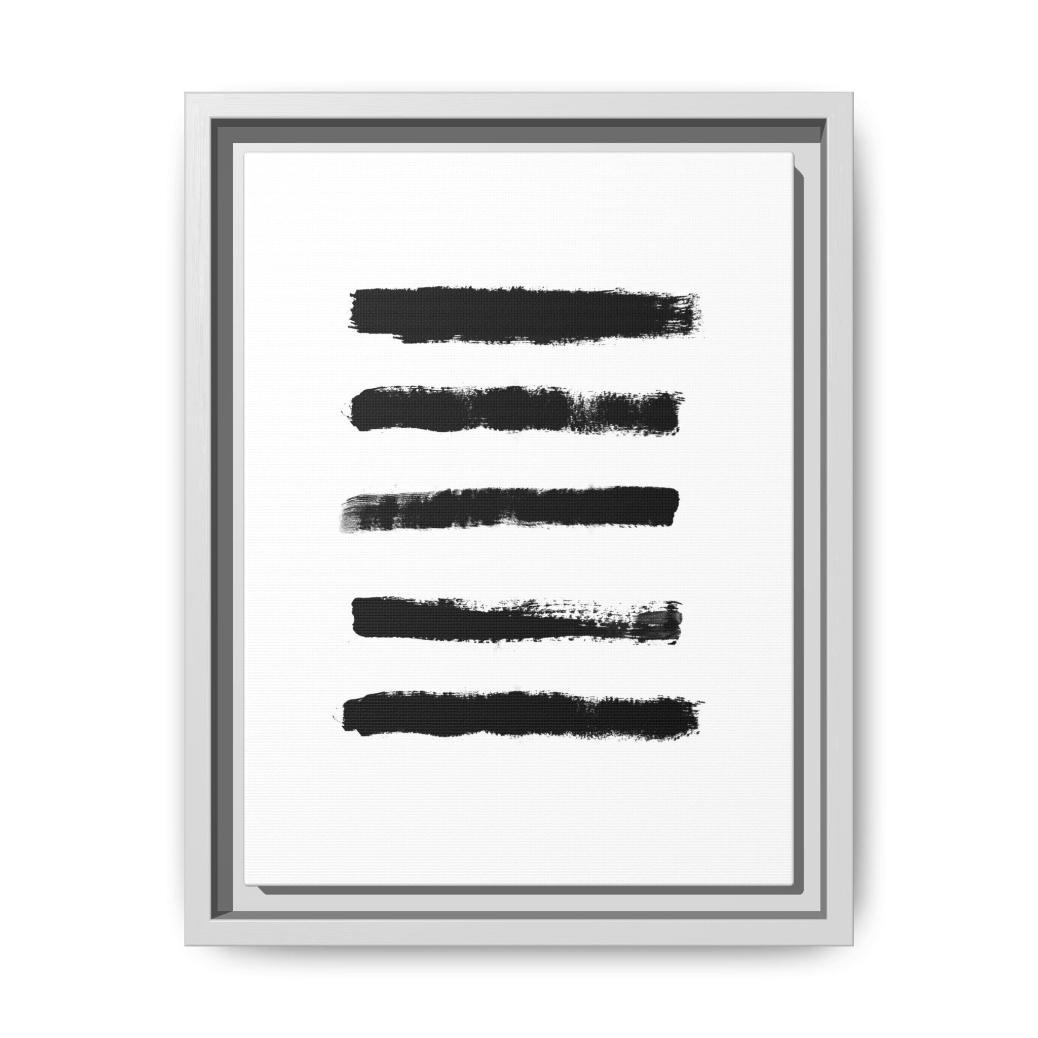 Obsidian Silence Strokes - Framed