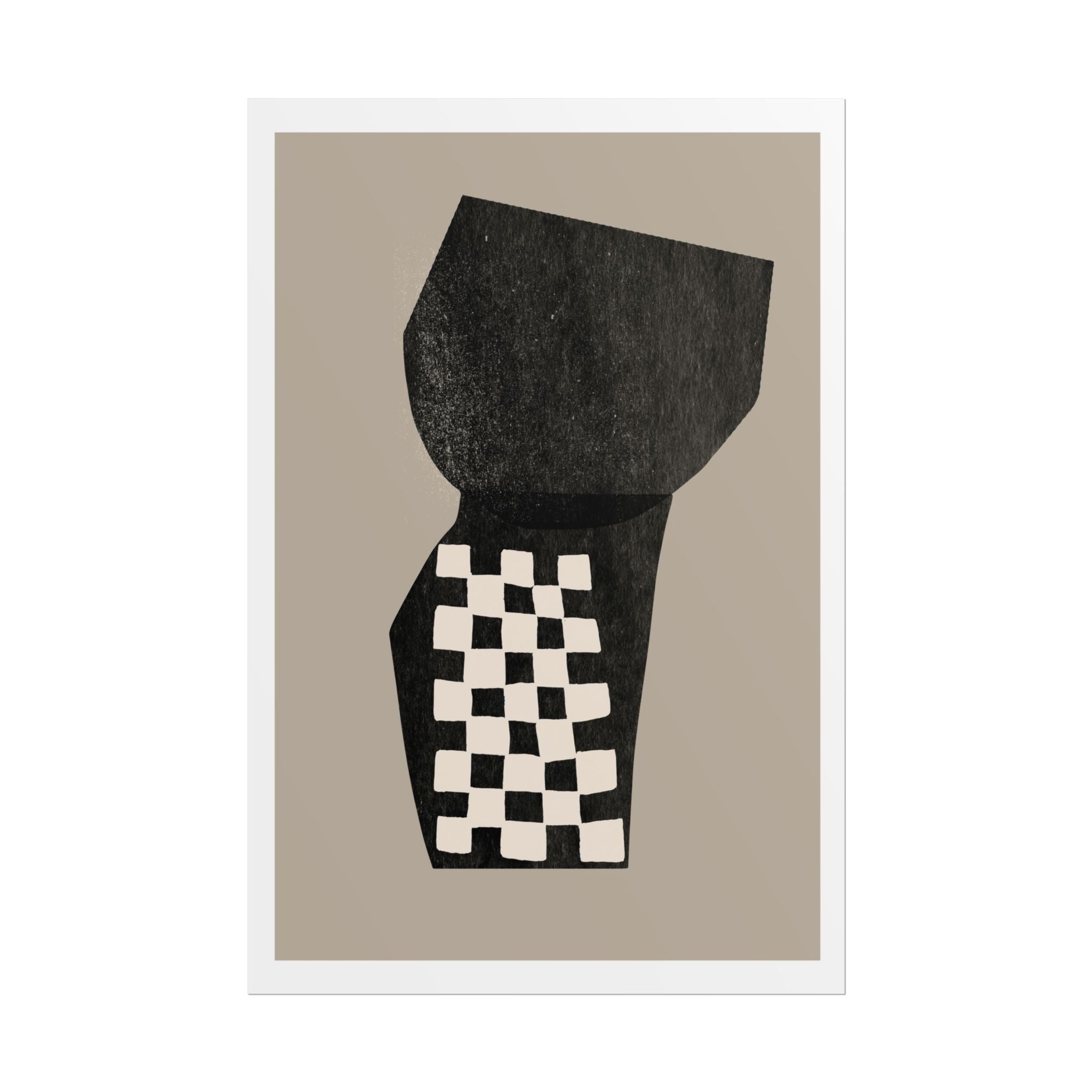 Noir Mosaic Form Balance - Poster