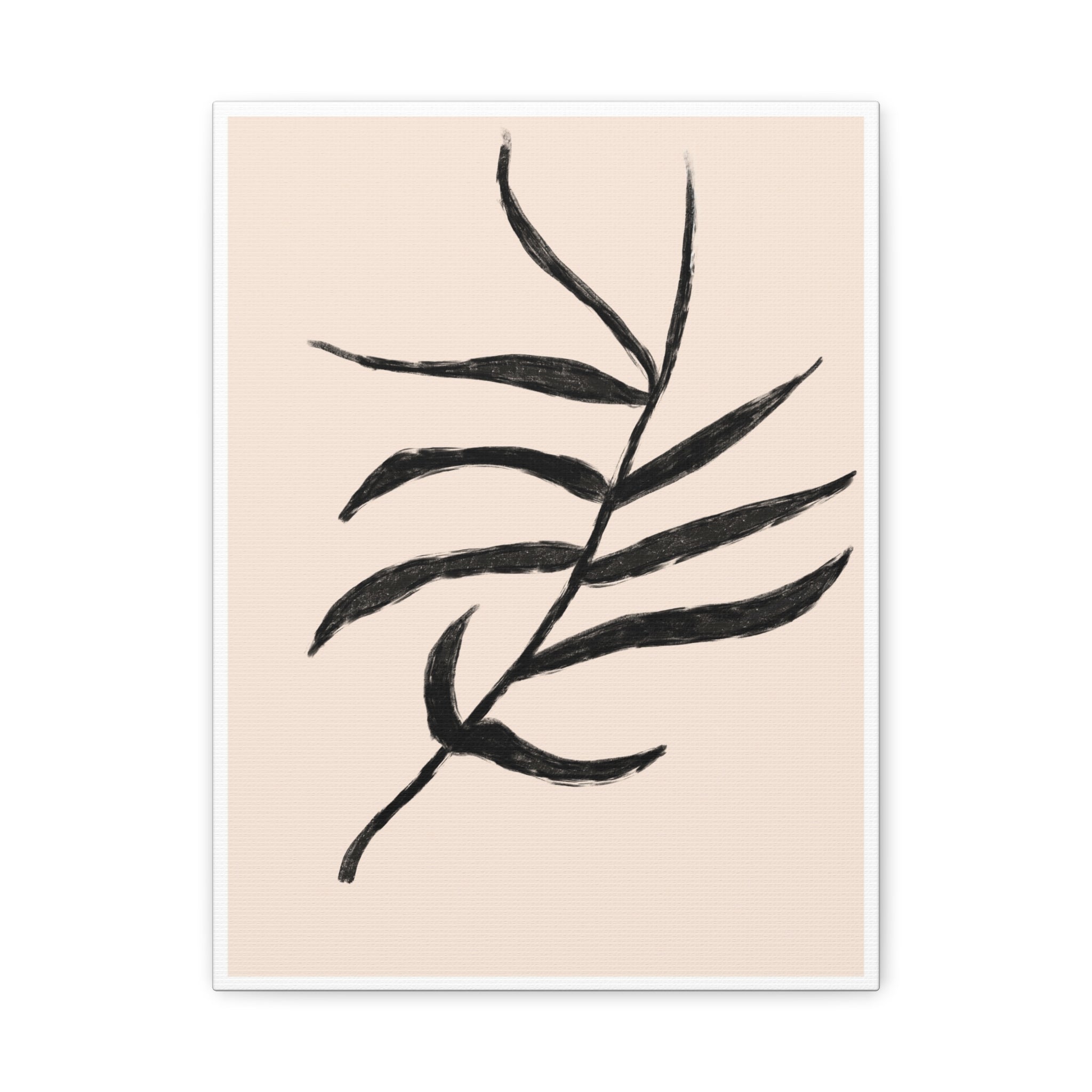 Ebony Frond Drift - Canvas