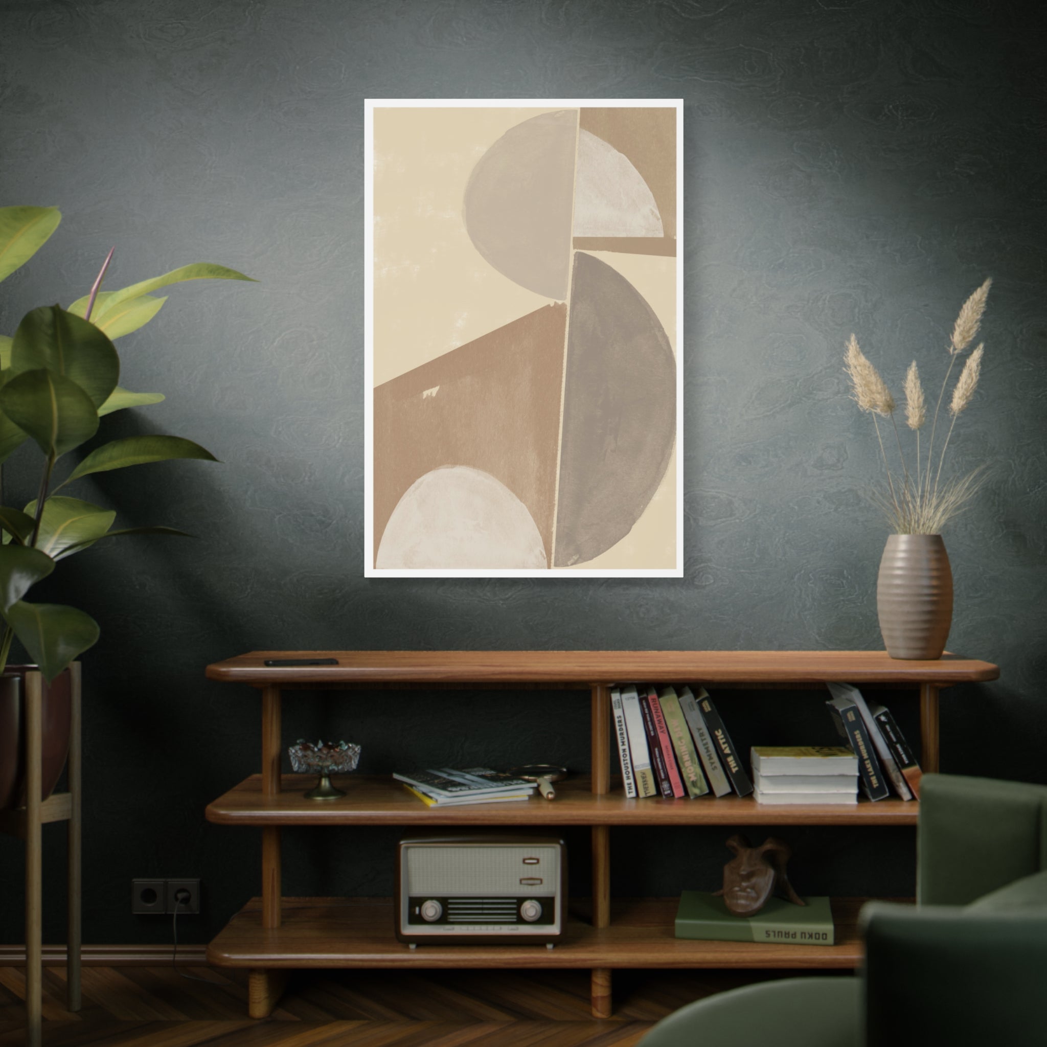 Desert Moon Geometry Echo - Canvas