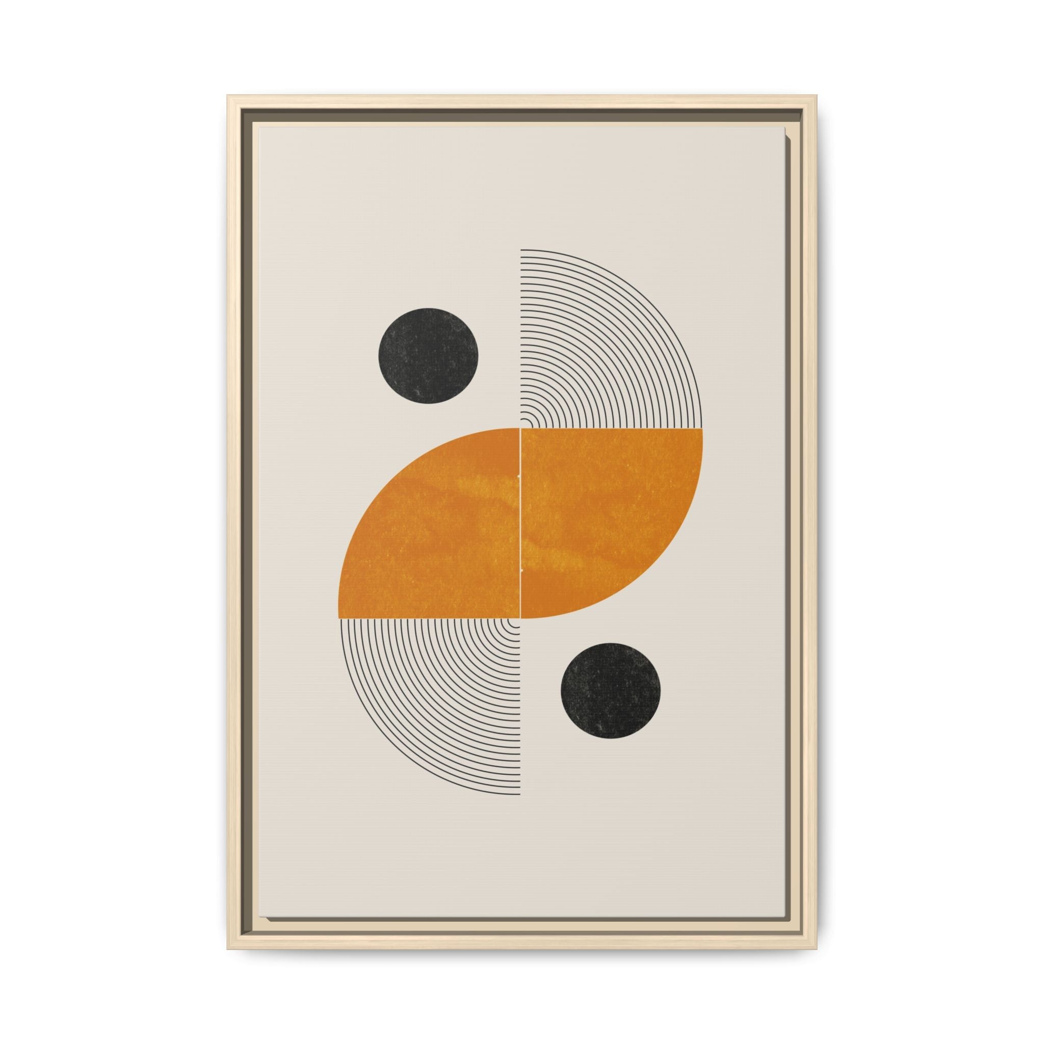 Amber Orbit Balance - Framed