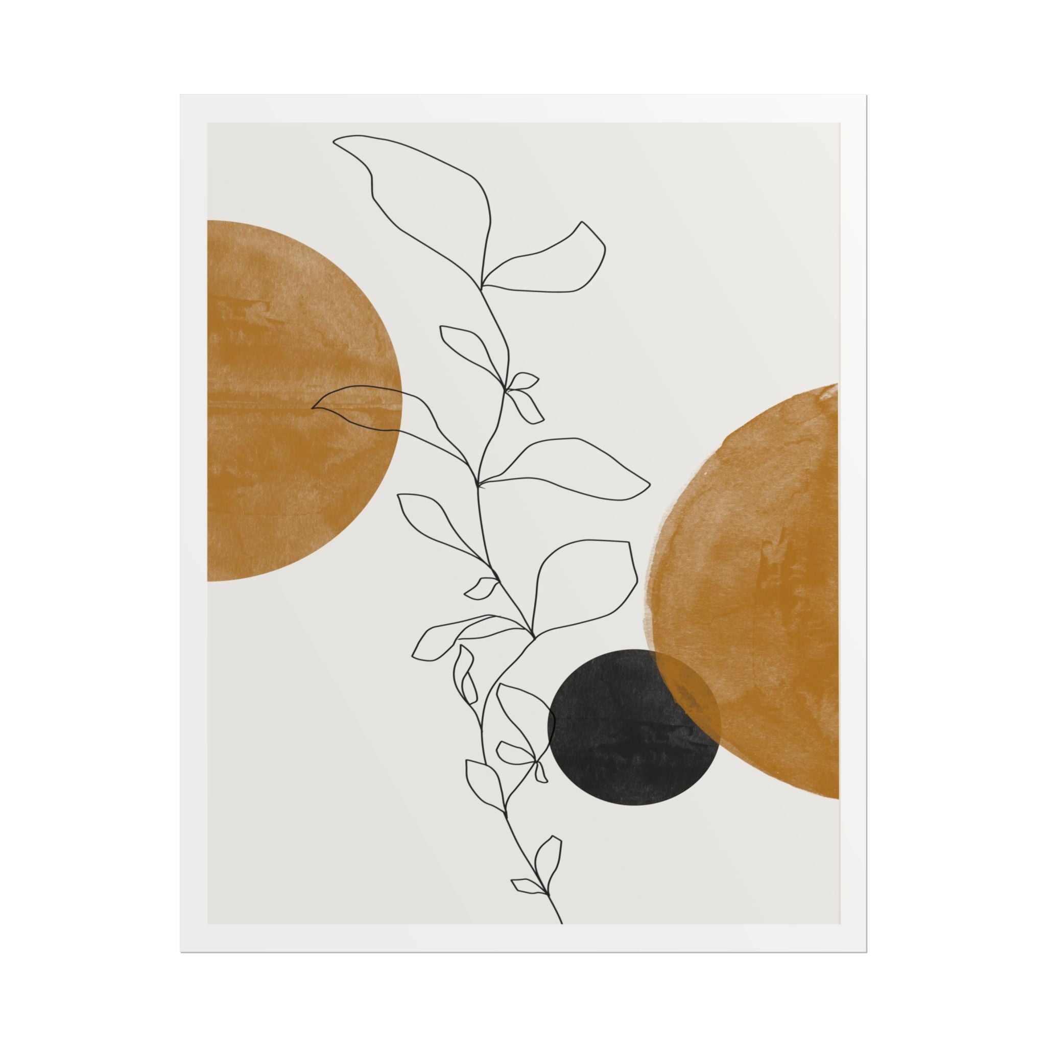 Amber Botanical Drift - Poster