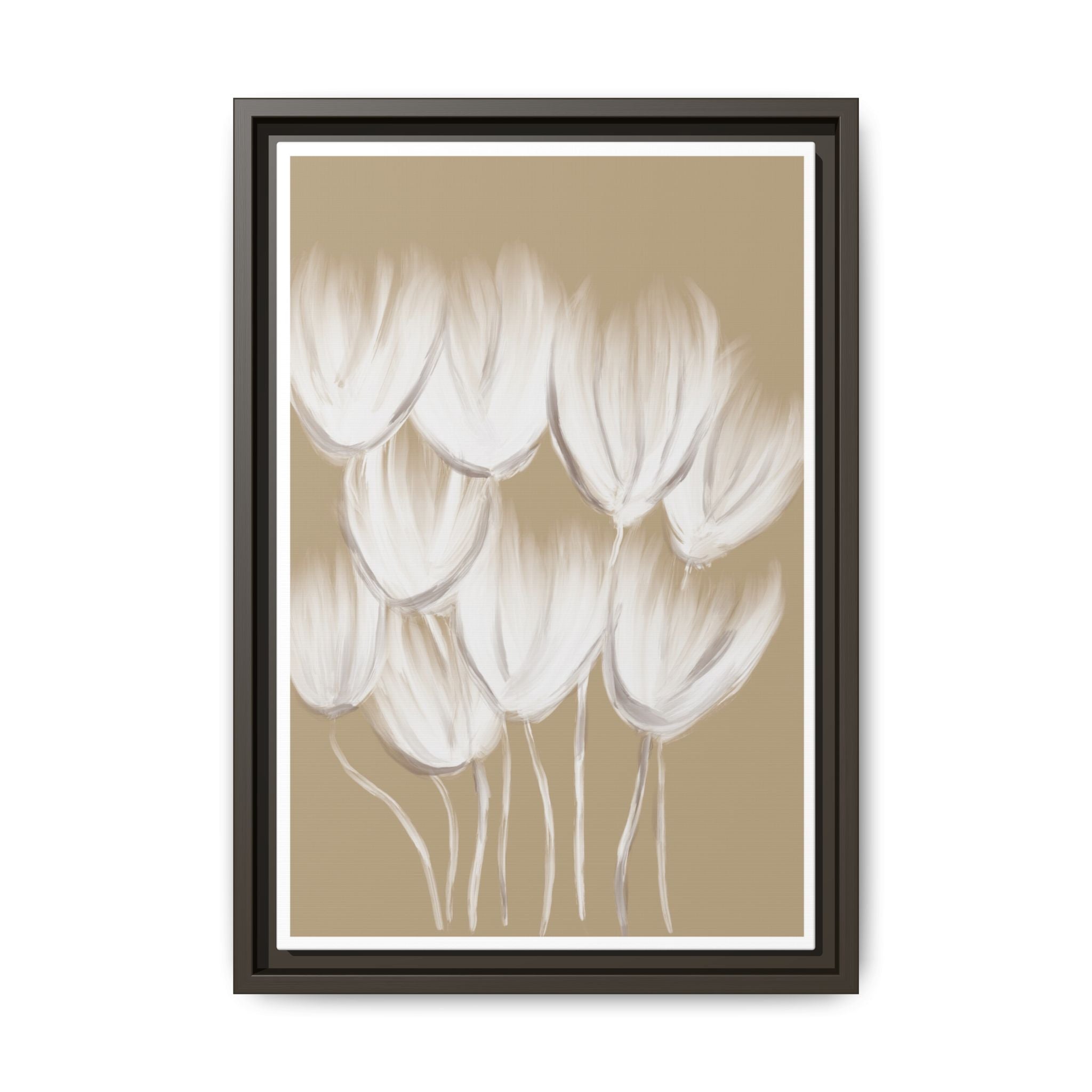 Ivory Petal Stillness - Framed