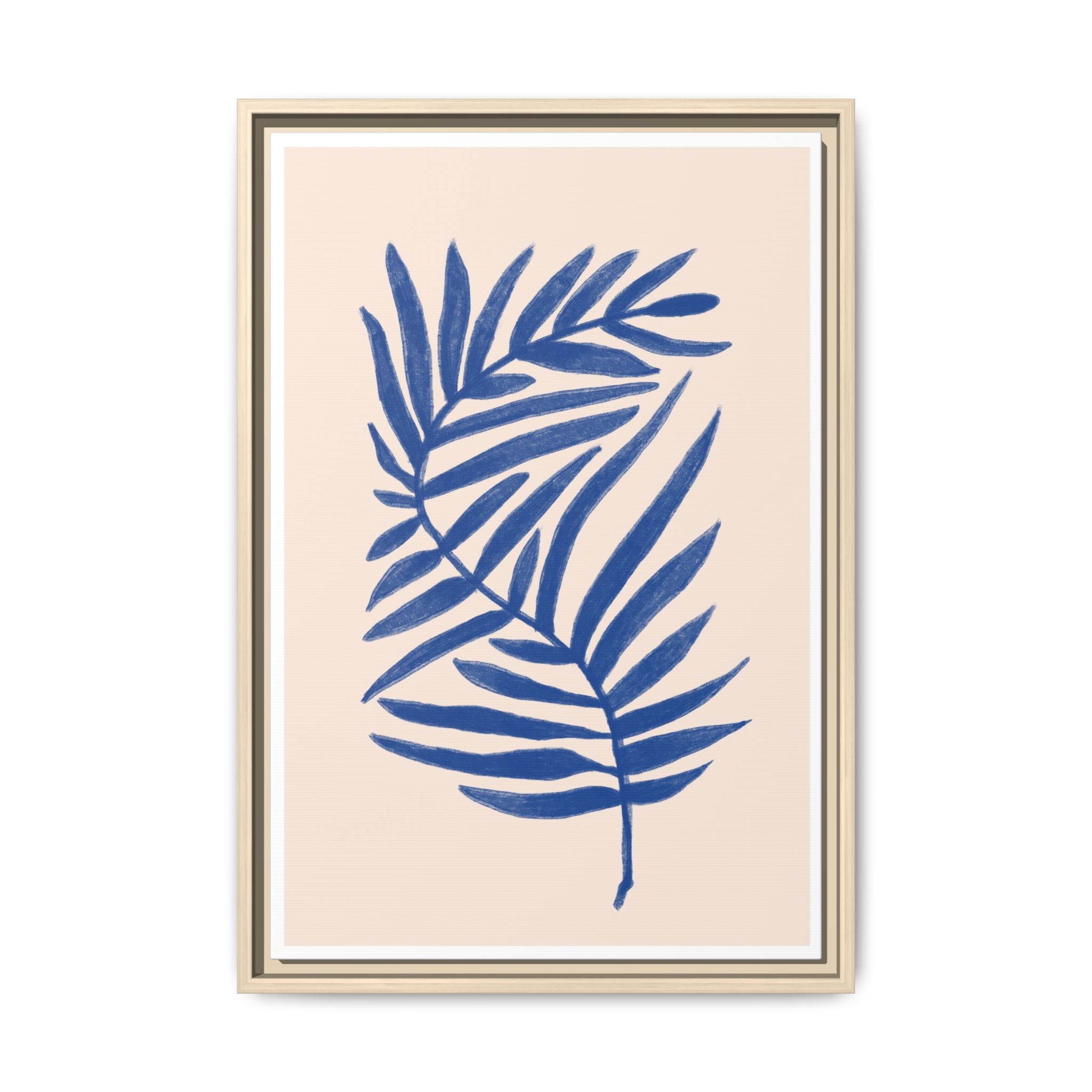 Sapphire Frond Harmony - Framed