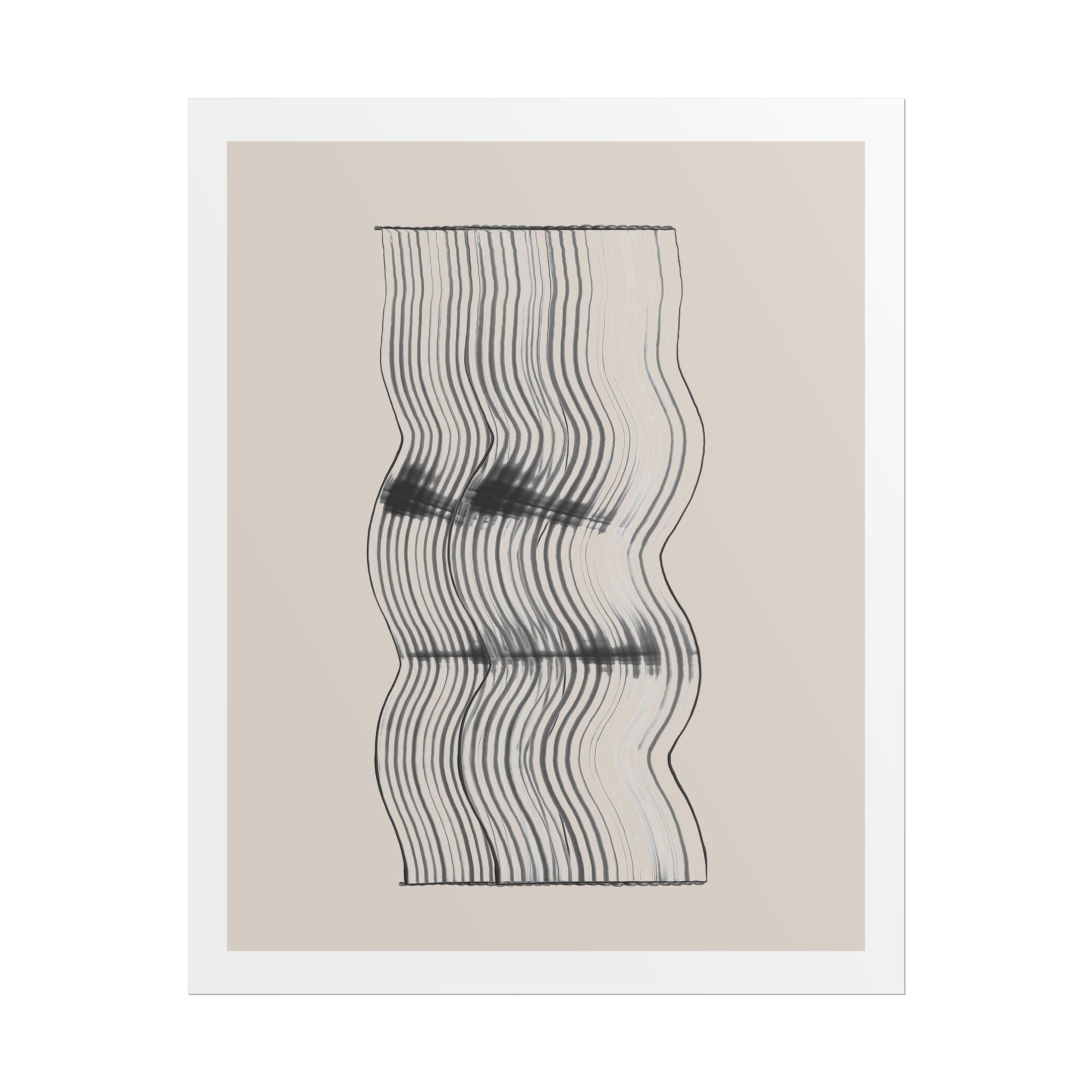Velvet Ripple Linework Flow - Poster