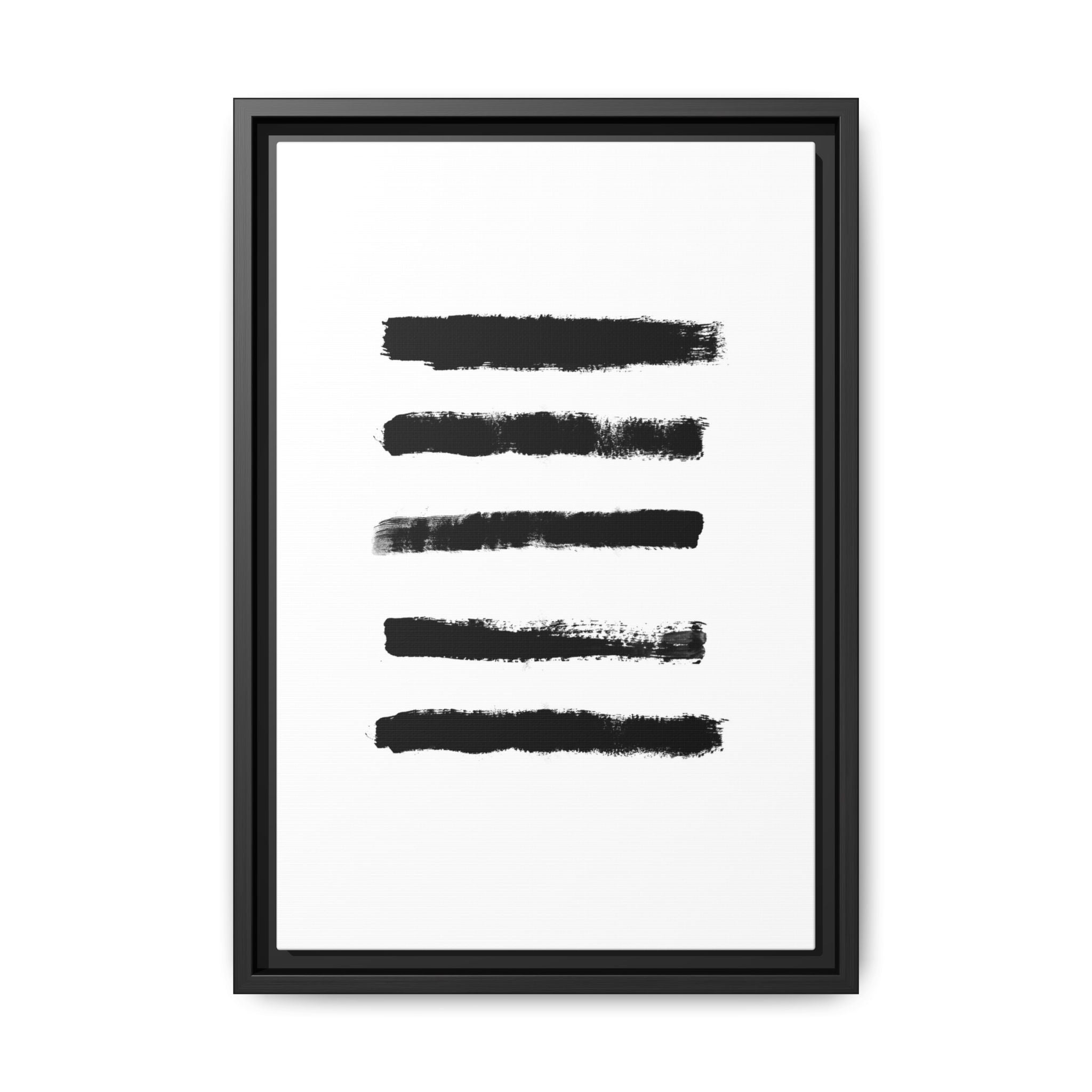 Obsidian Silence Strokes - Framed