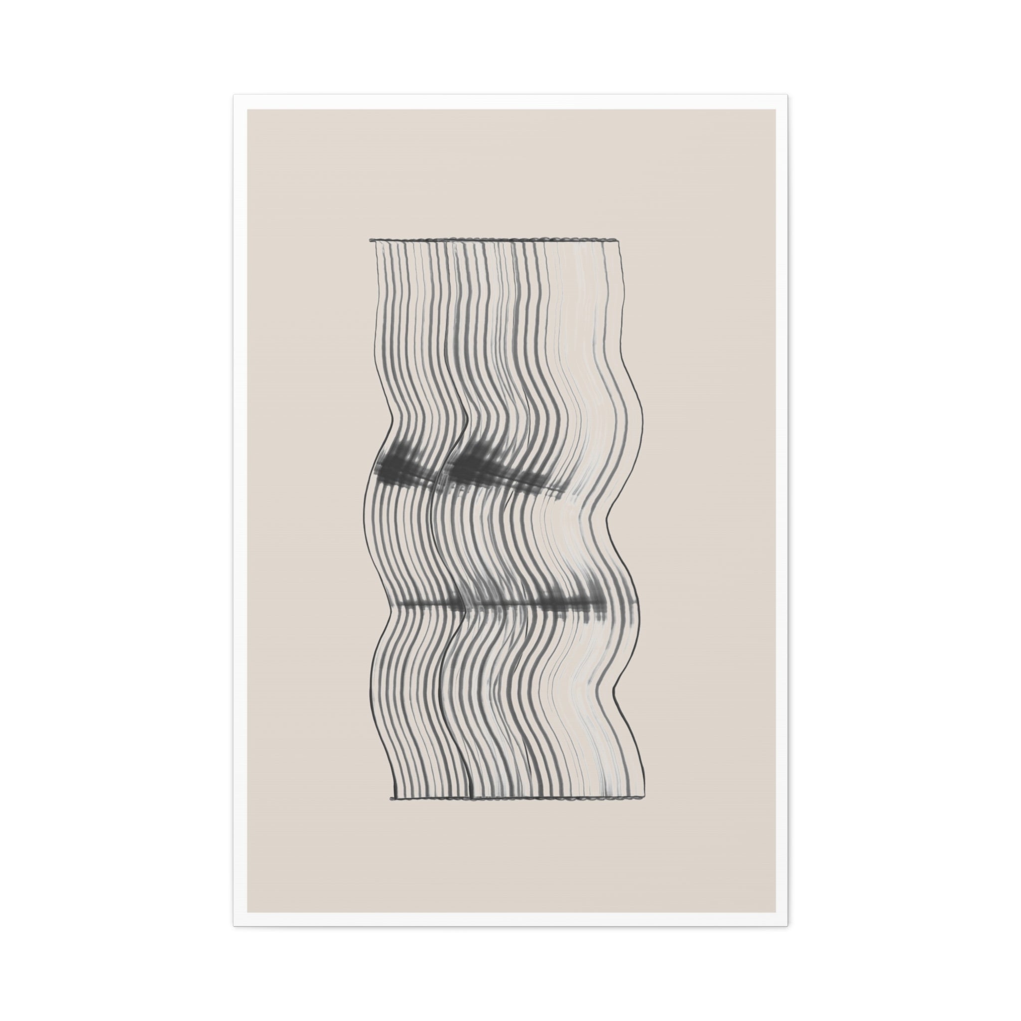 Velvet Ripple Linework Flow - Canvas