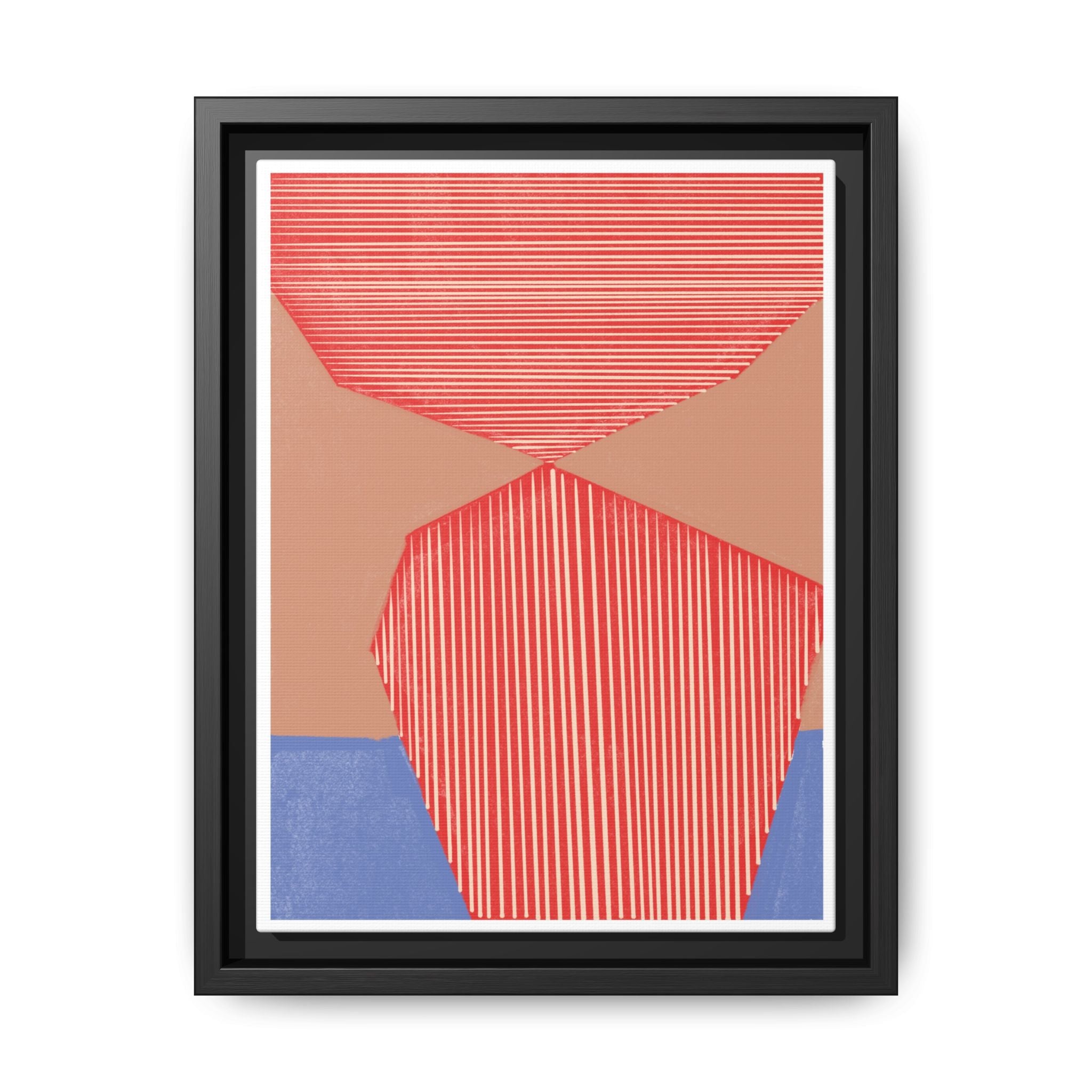Crimson Axis Drift - Framed