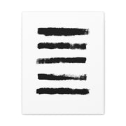 Obsidian Silence Strokes - Canvas