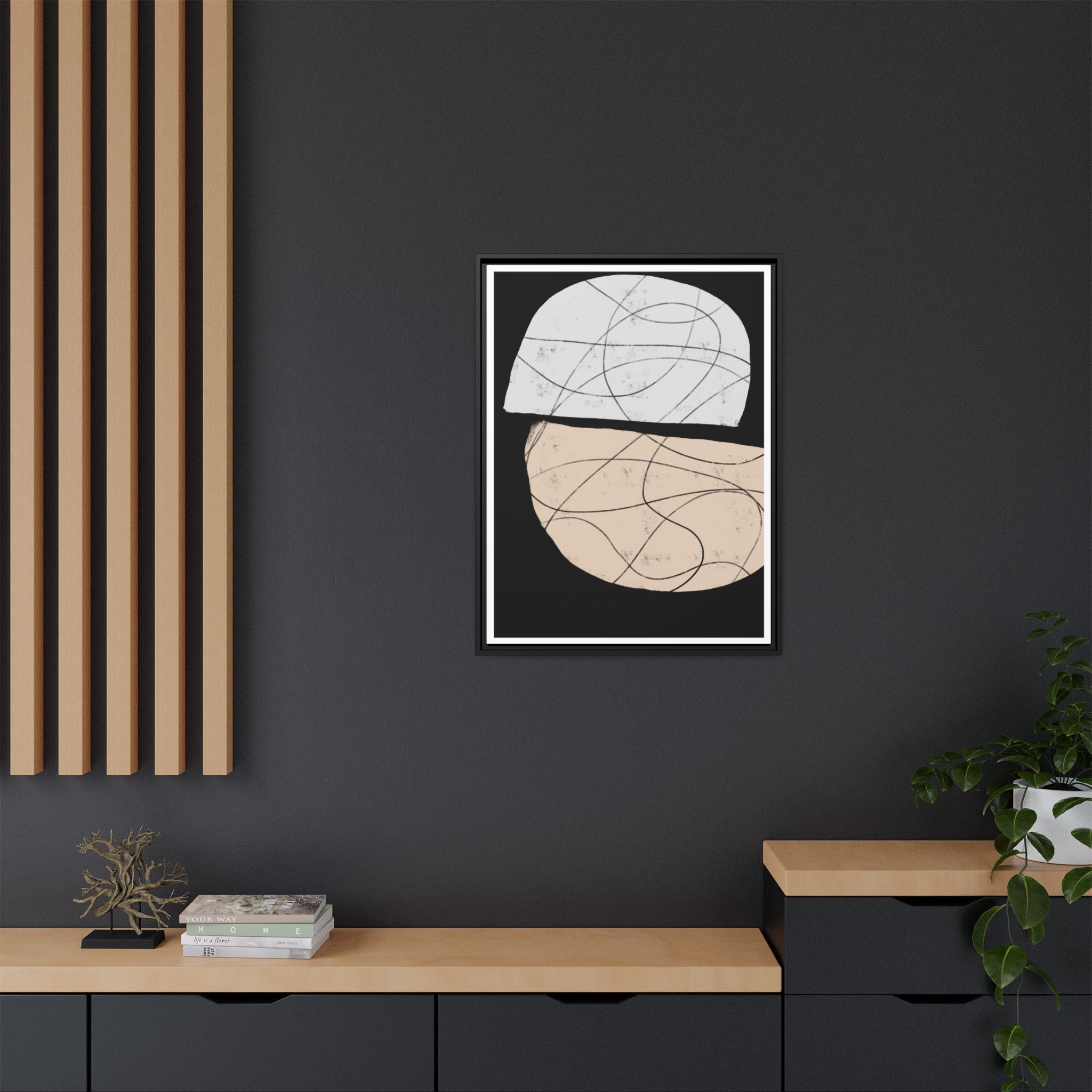 Nocturne Orbit Lines - Framed