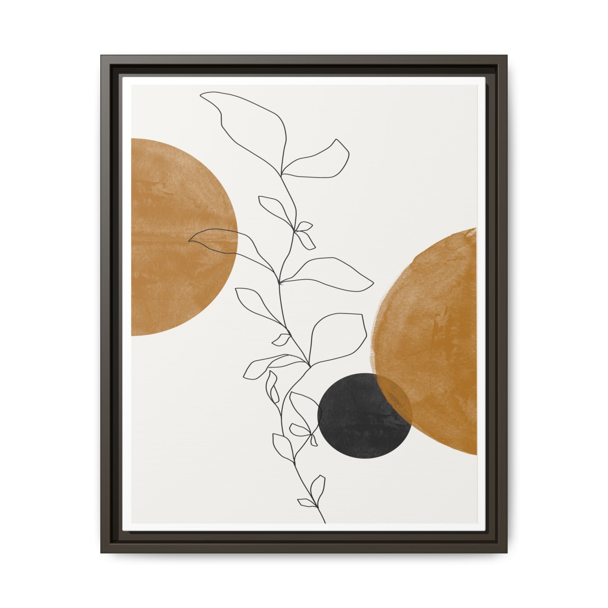 Amber Botanical Drift - Framed