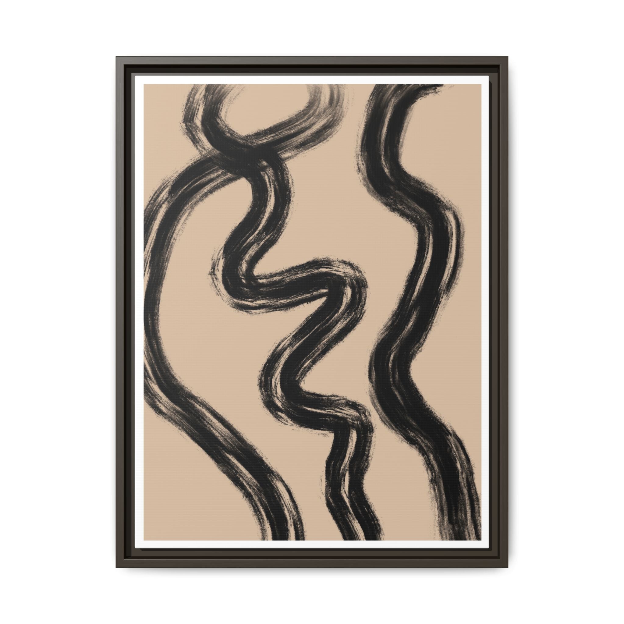 Midnight Current Lines - Framed