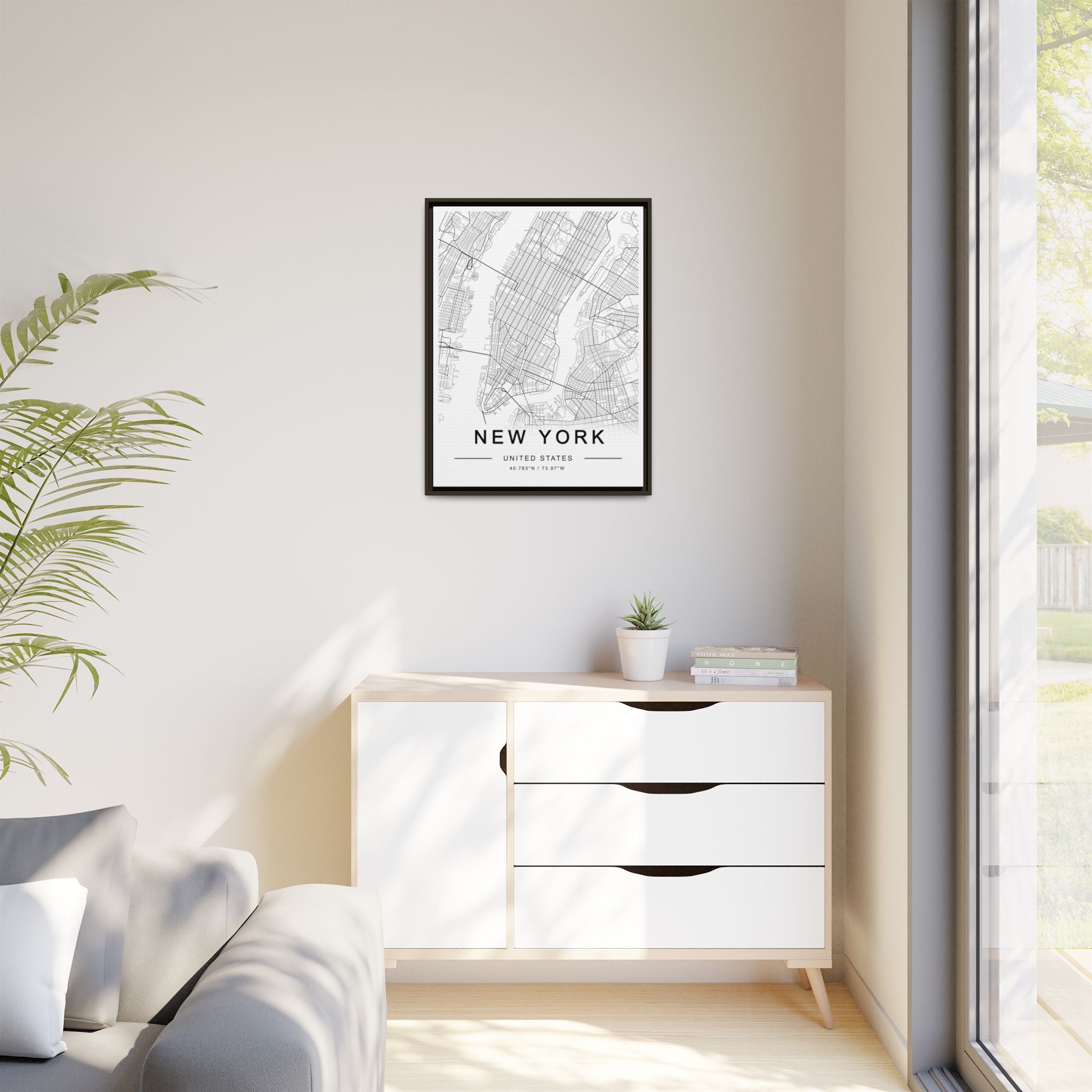 Metropolitan Gridline Reverie - Framed