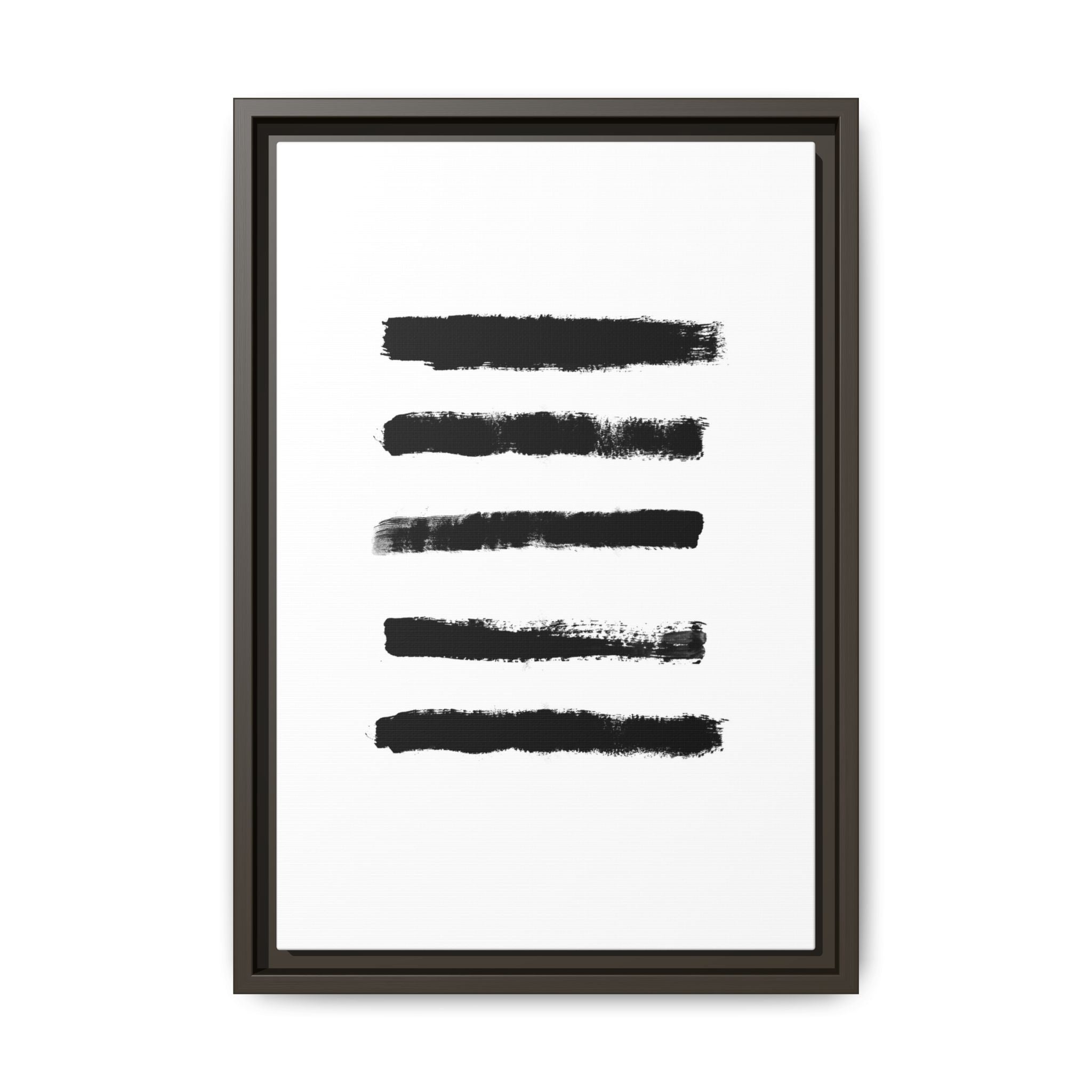 Obsidian Silence Strokes - Framed