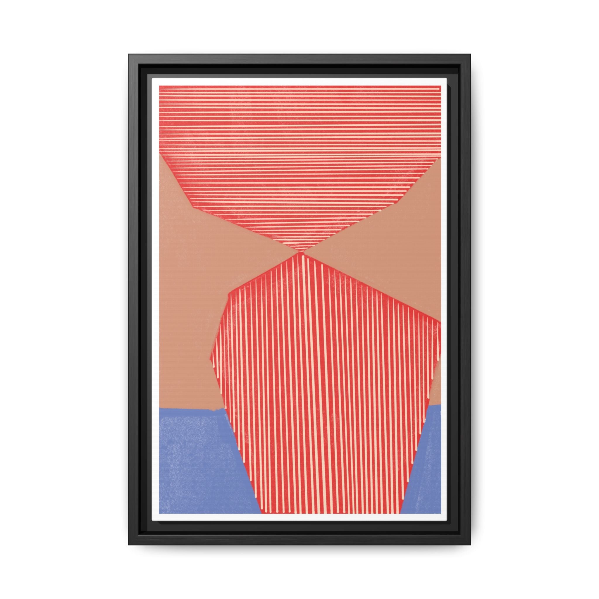 Crimson Axis Drift - Framed