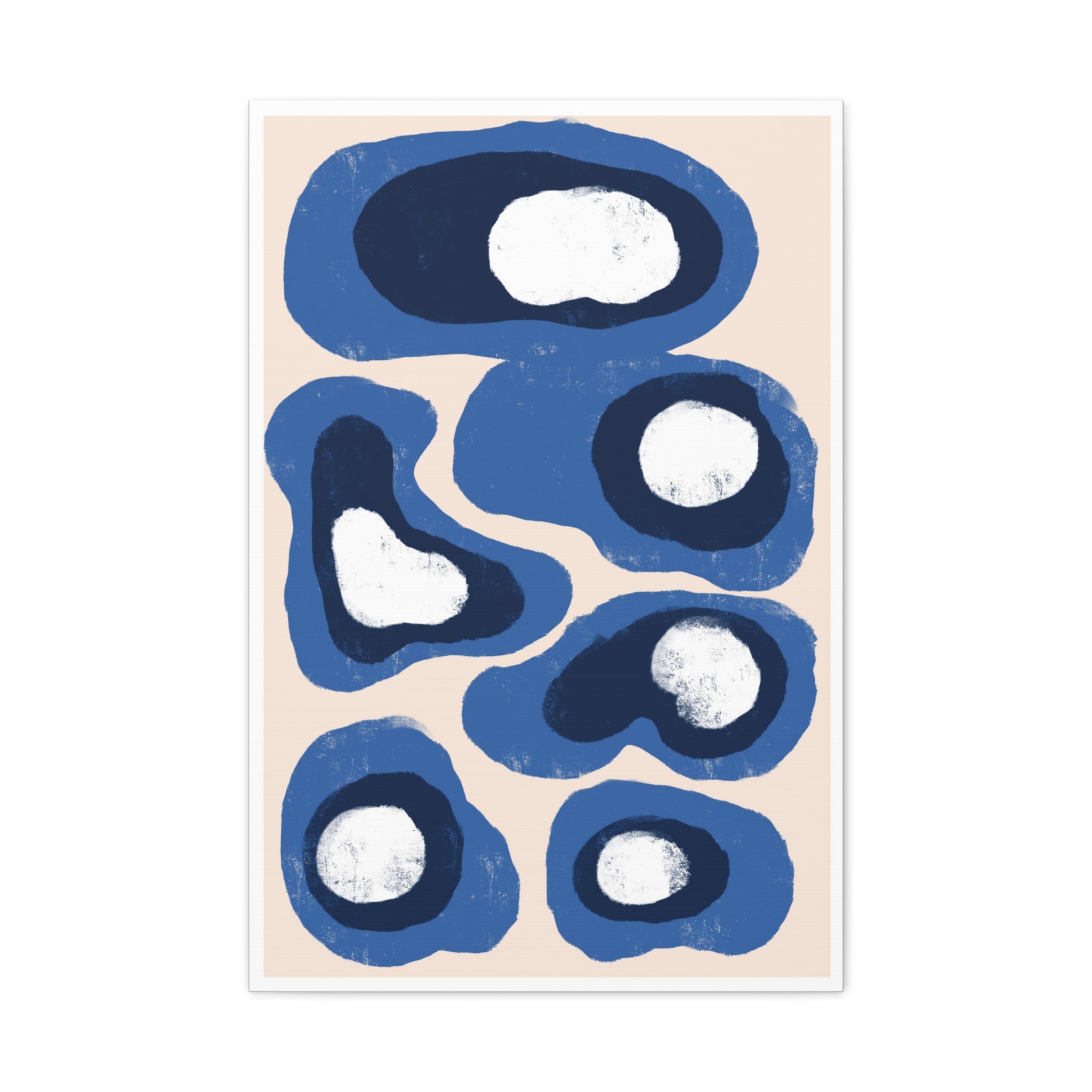 Indigo Orbit Mosaic - Canvas