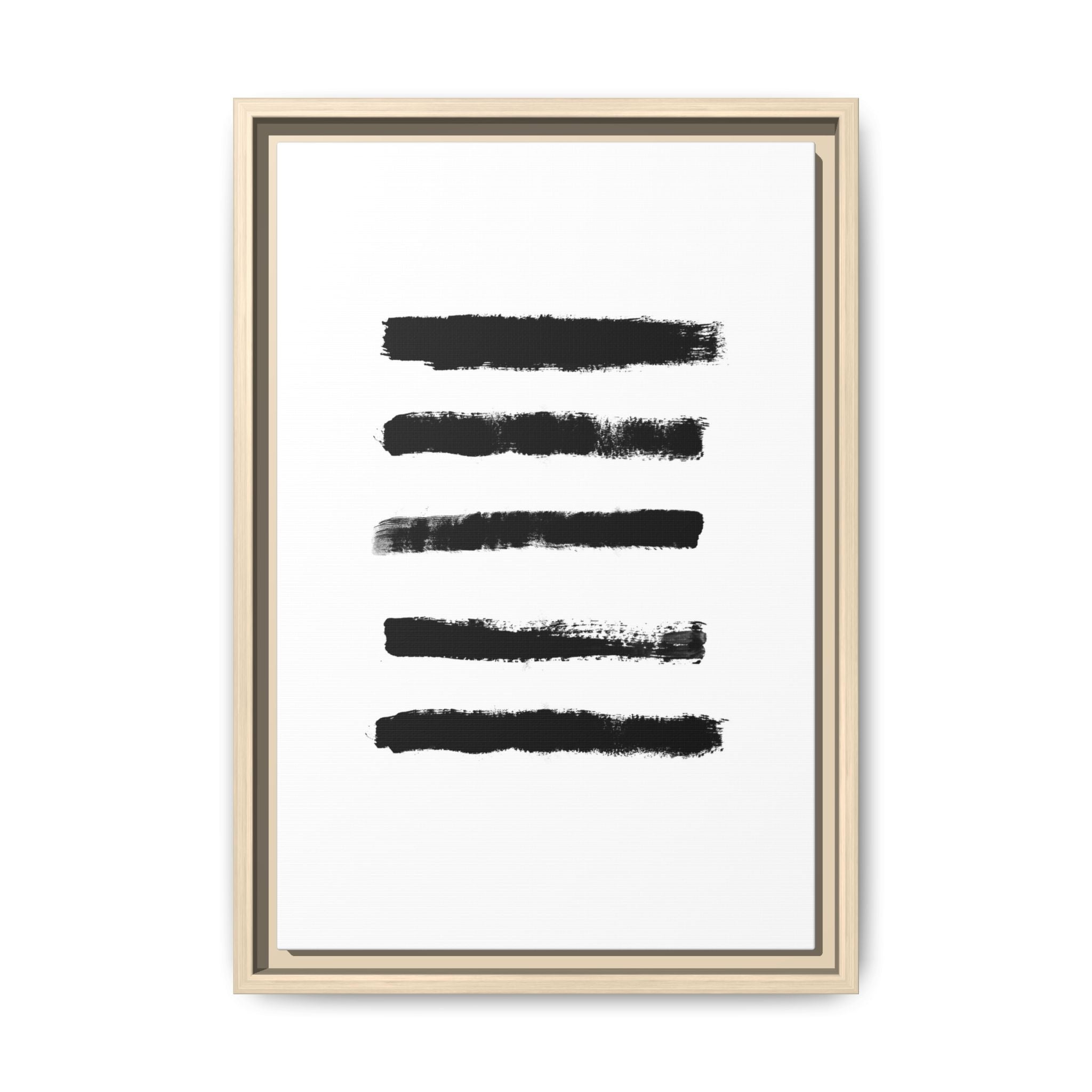 Obsidian Silence Strokes - Framed