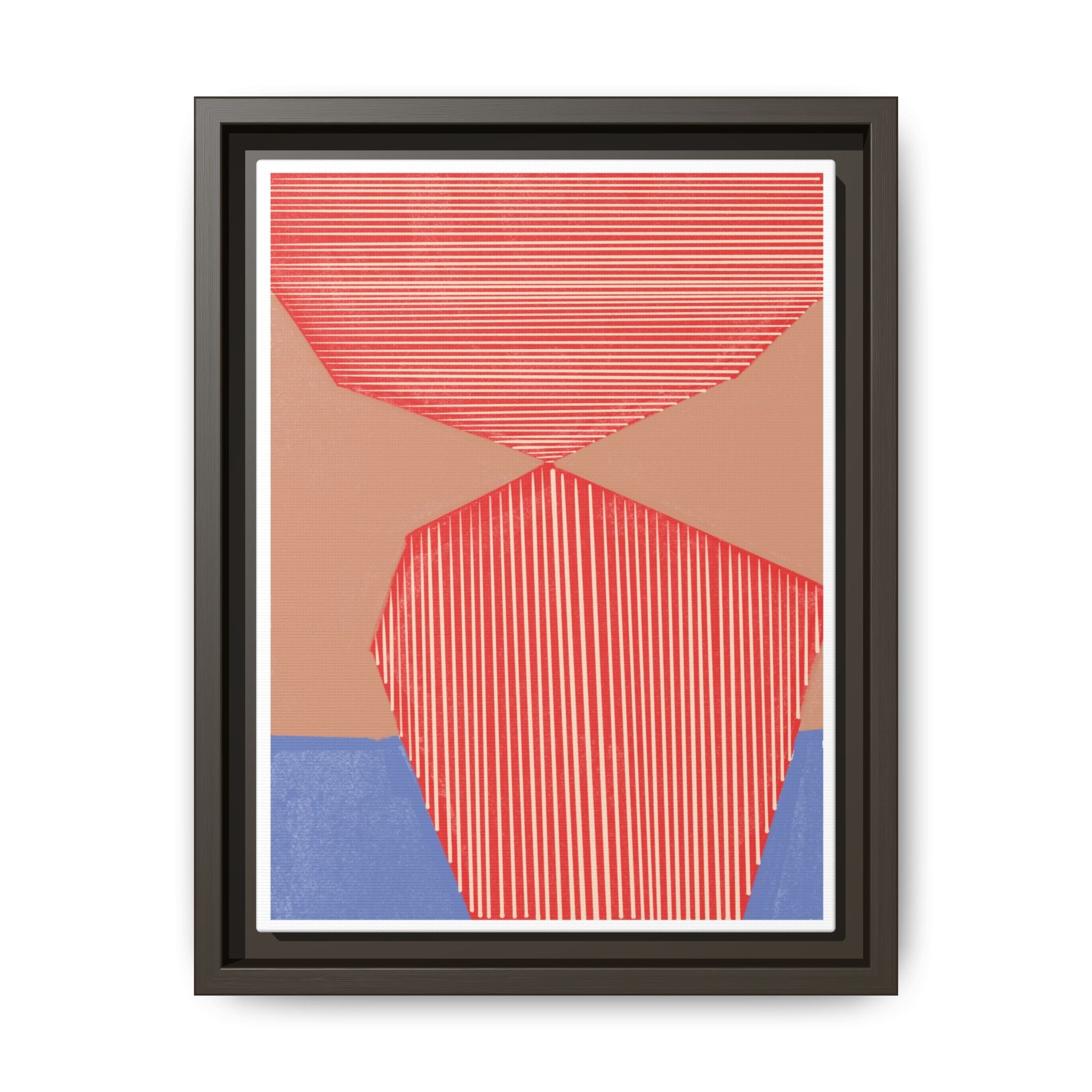Crimson Axis Drift - Framed