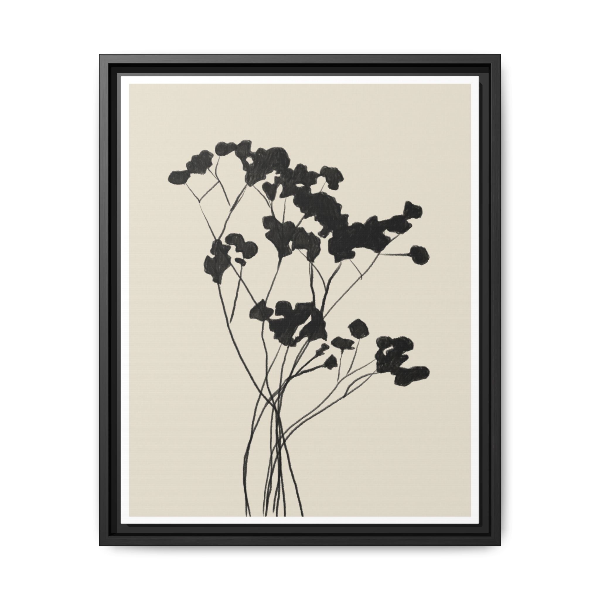 Velvet Bloom Silhouettes - Framed