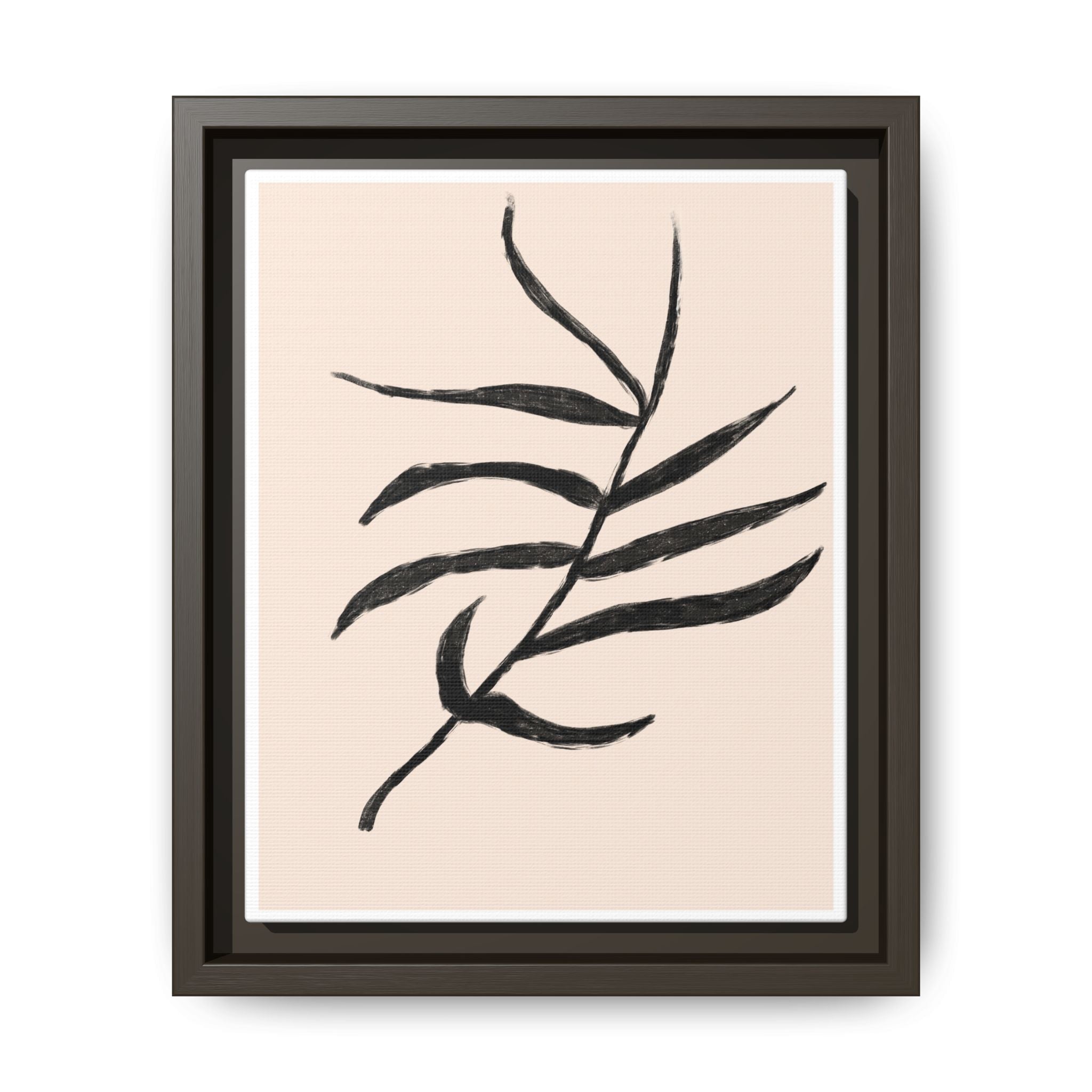 Ebony Frond Drift - Framed