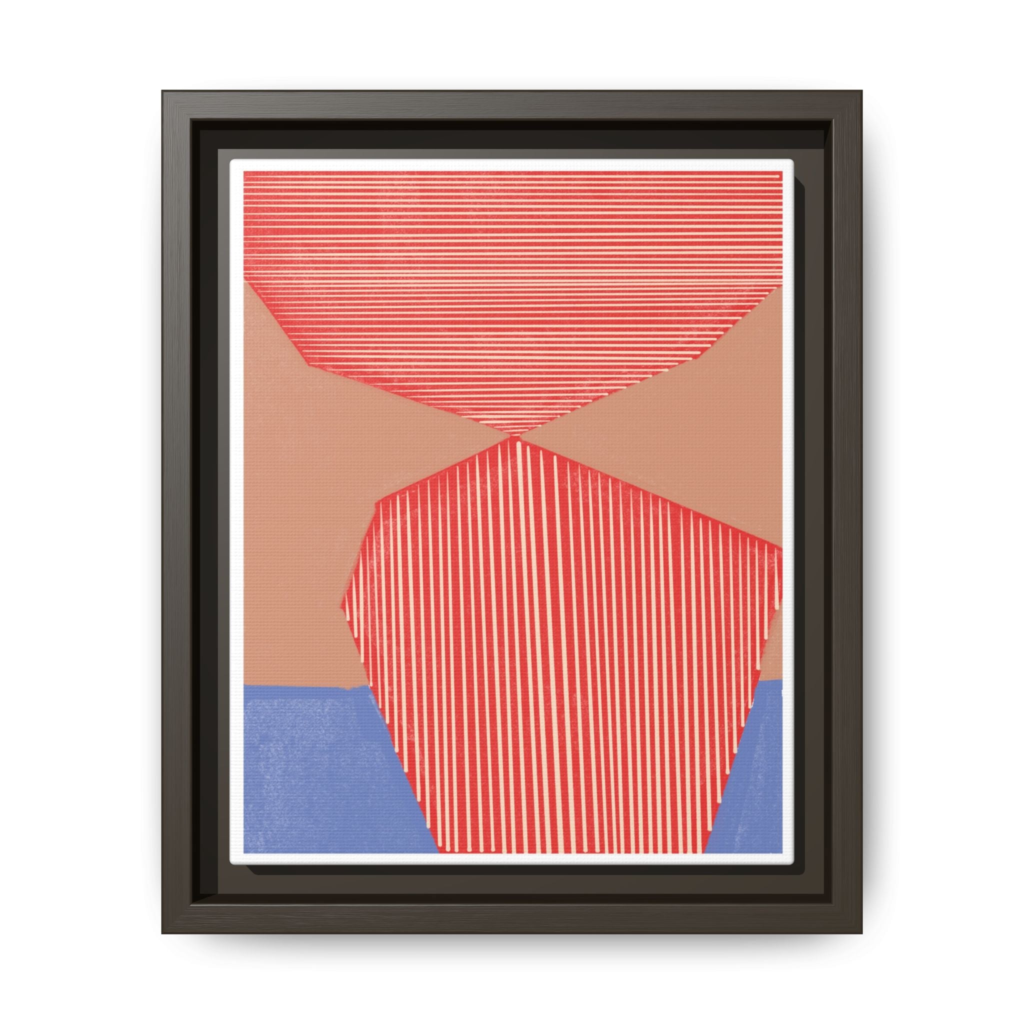 Crimson Axis Drift - Framed