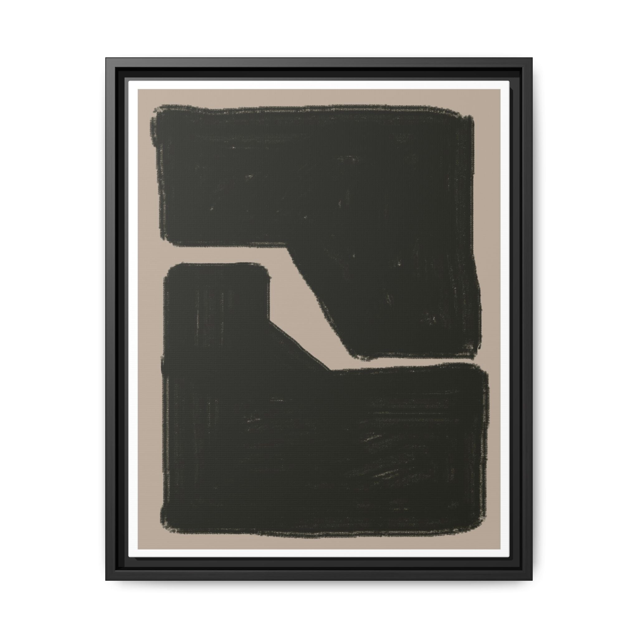 Midnight Geometry Passage - Framed