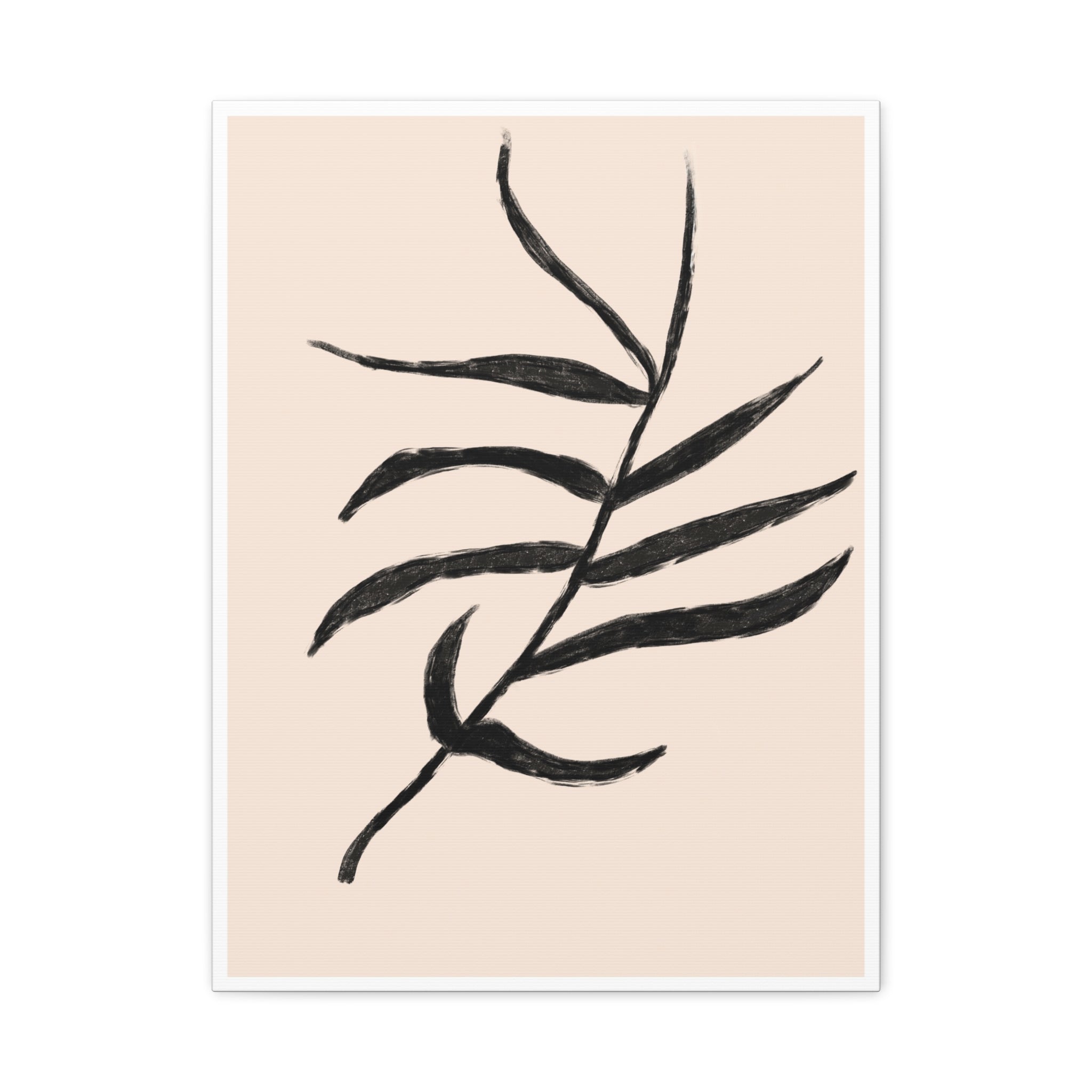 Ebony Frond Drift - Canvas