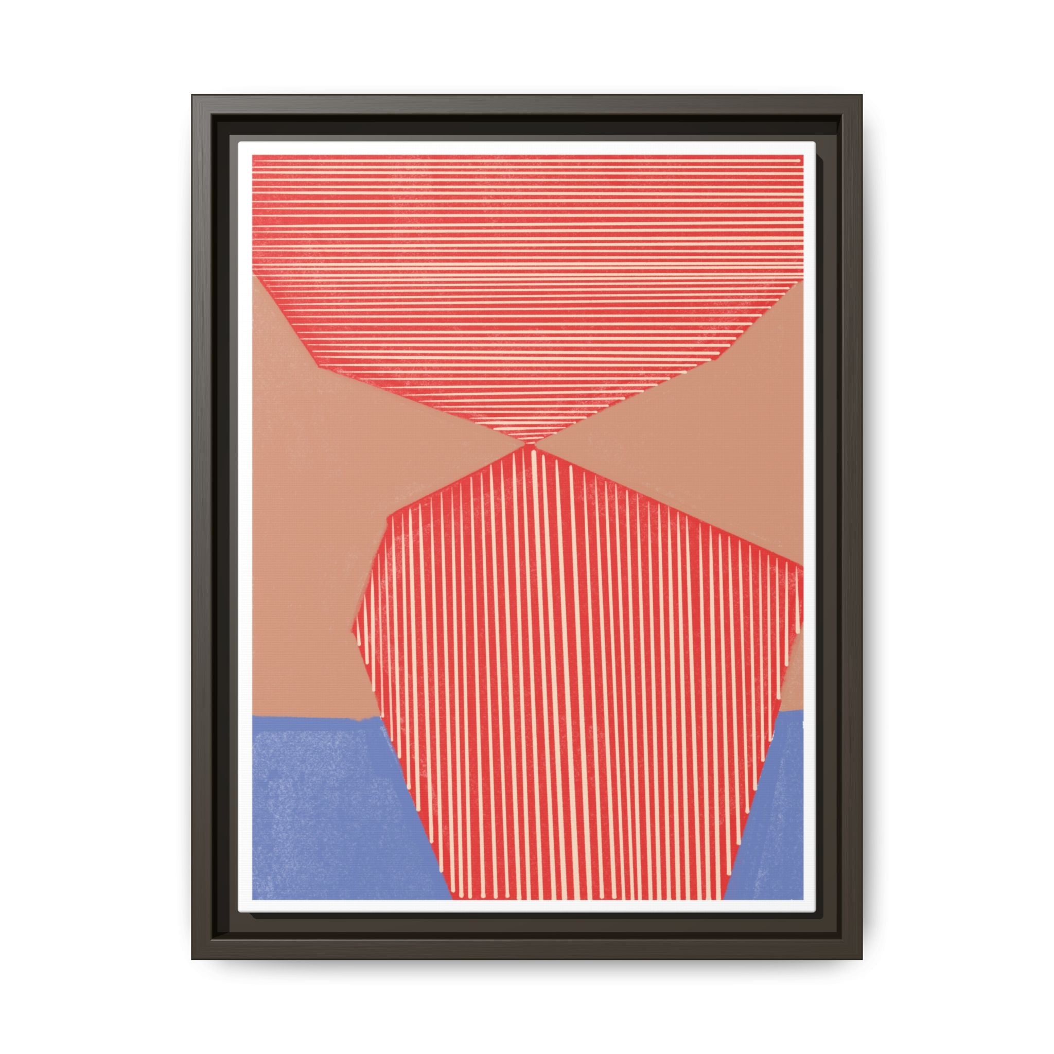 Crimson Axis Drift - Framed