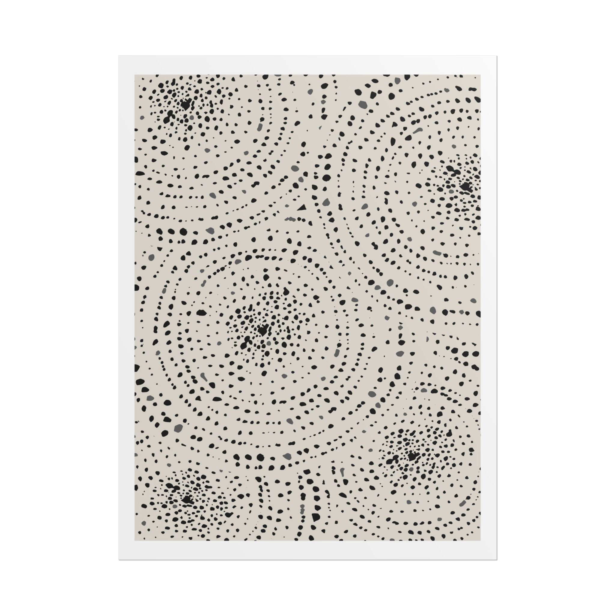 Celestial Pebble Drift Patterns - Poster